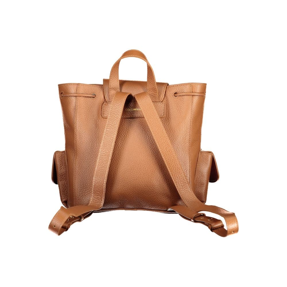 Brown Leather Backpack - 2