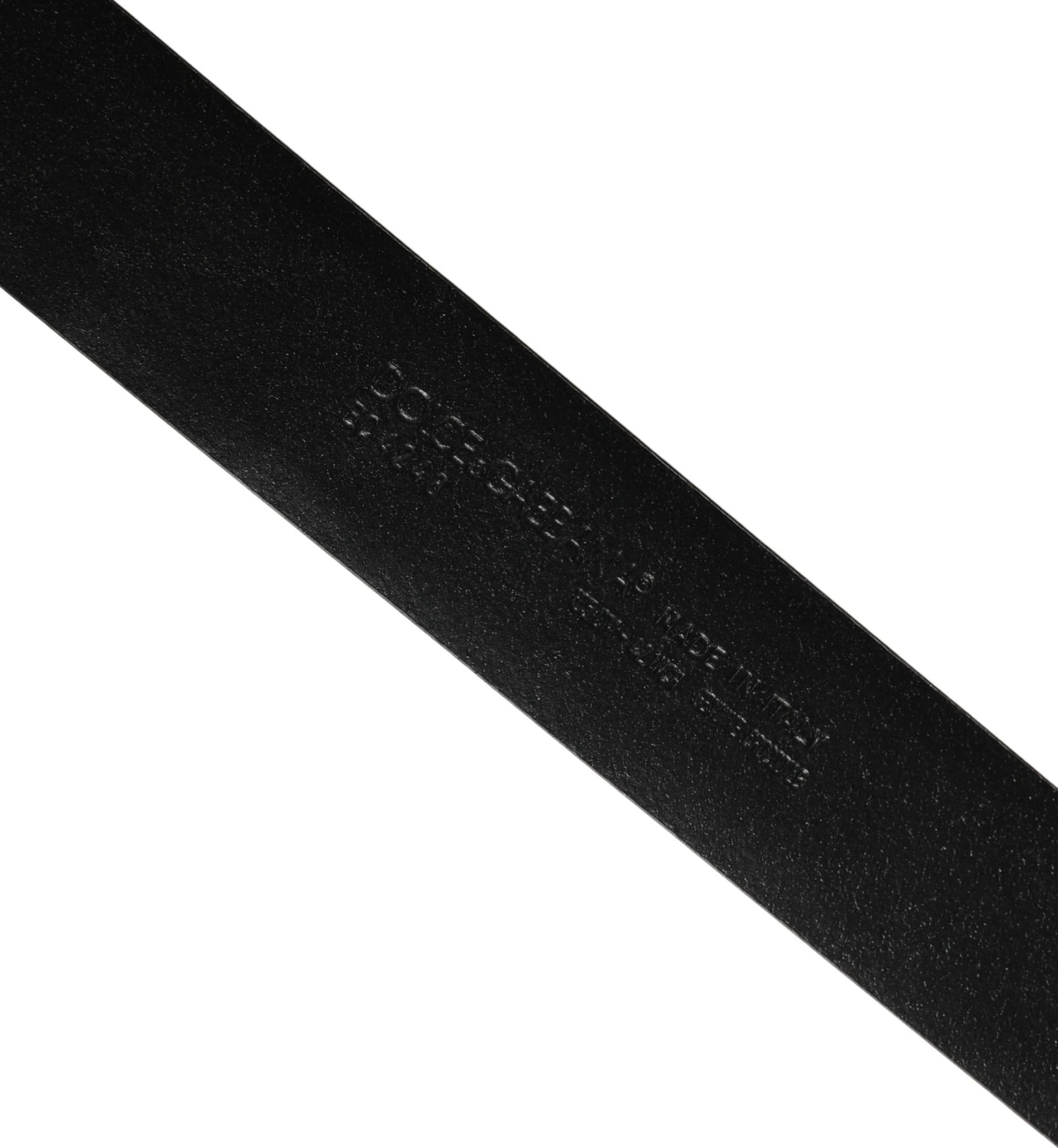 Men Black Exotic Leather Logo Buckle Belt - 6