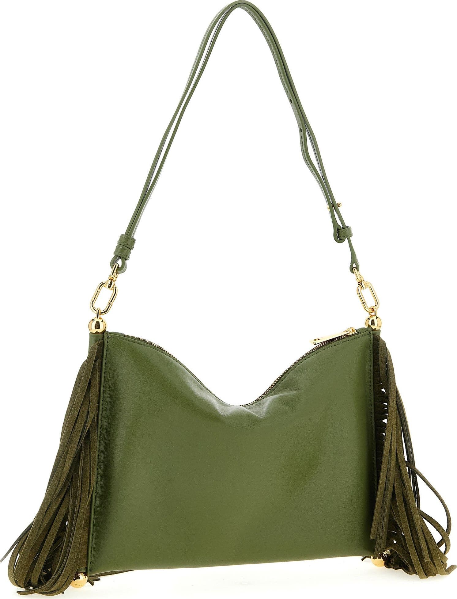 Bicolor Lamb Leather Shoulder Bag - 2