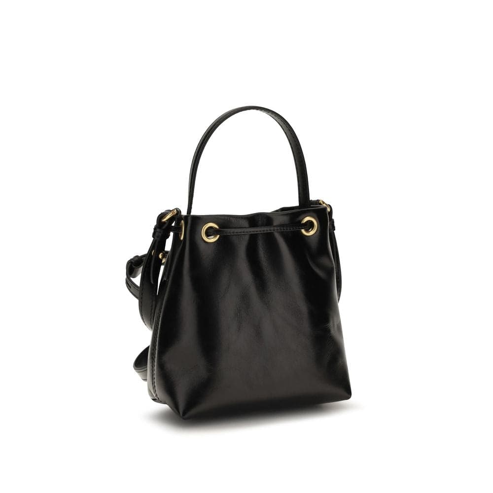 Black Calf Leather Bos Taurus Backet Bag - 3