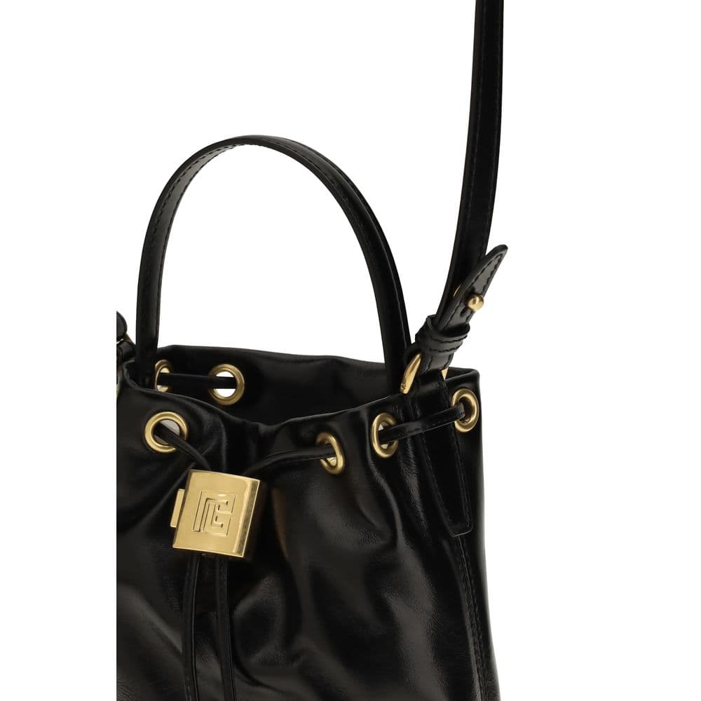 Black Calf Leather Bos Taurus Backet Bag - 4