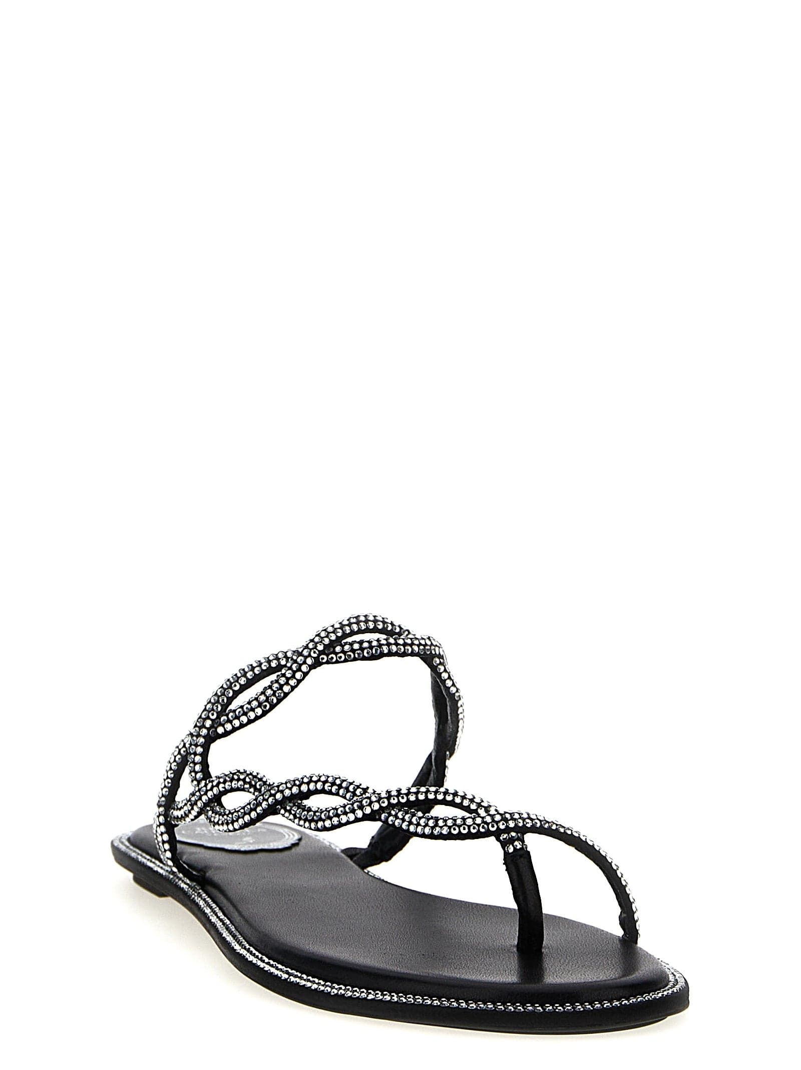 Black Satin Slides - 2
