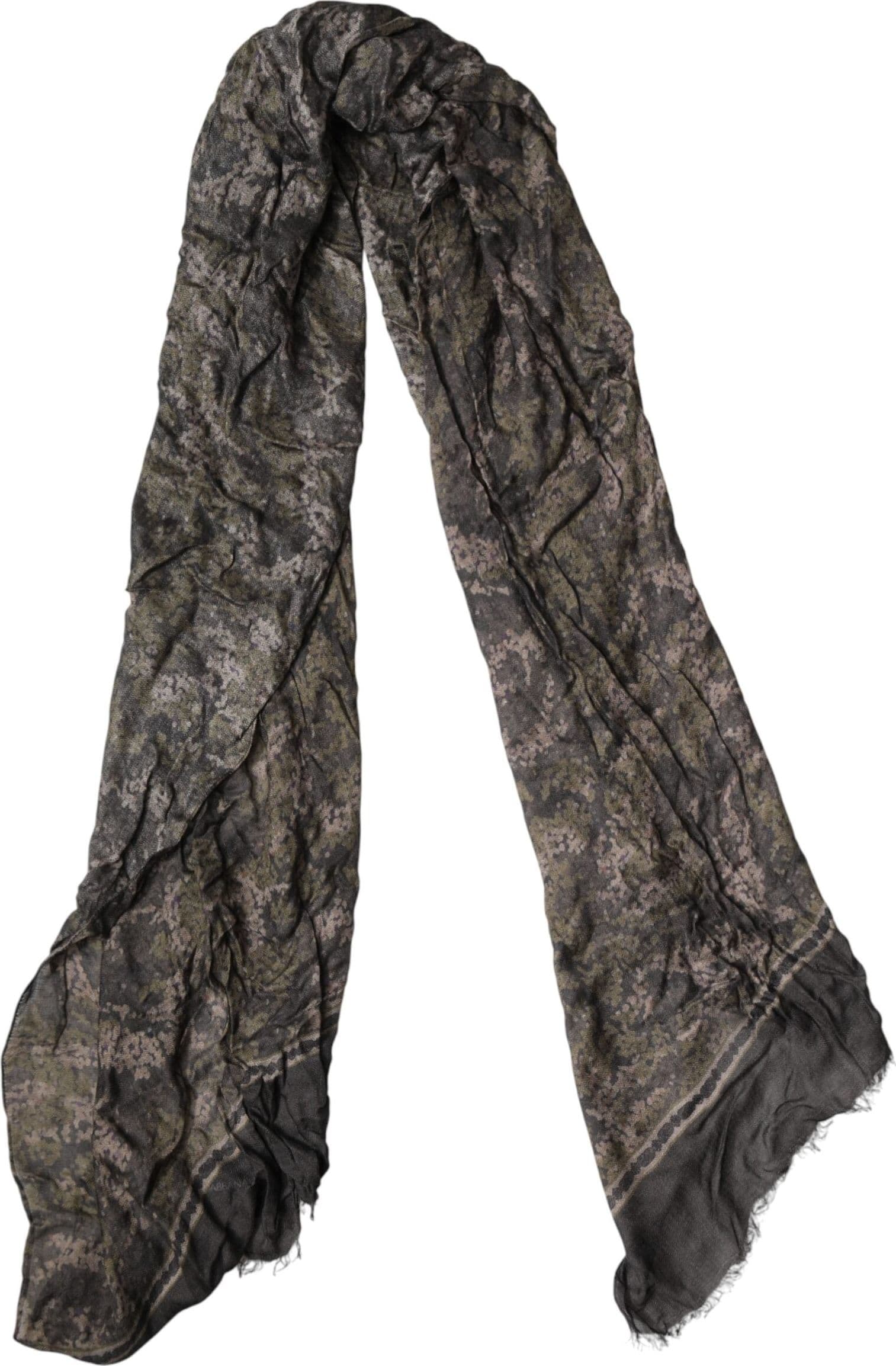 Brown Camouflage Modal Men Shawl Scarf - 2