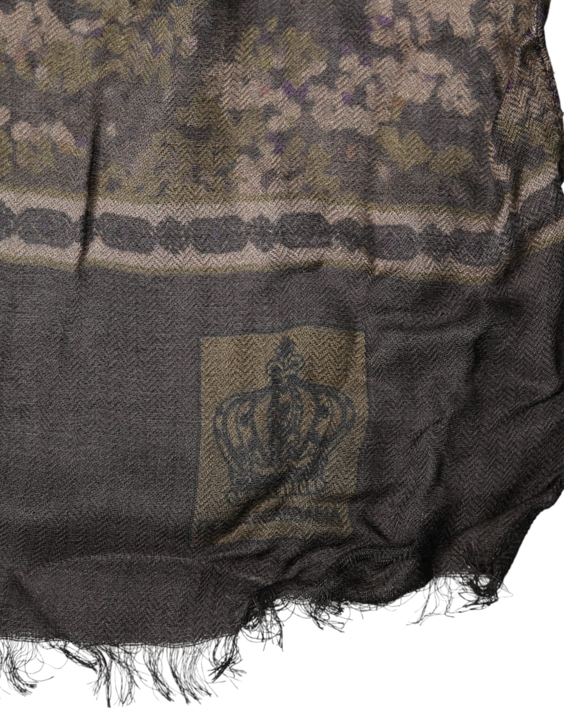 Brown Camouflage Modal Men Shawl Scarf - 3