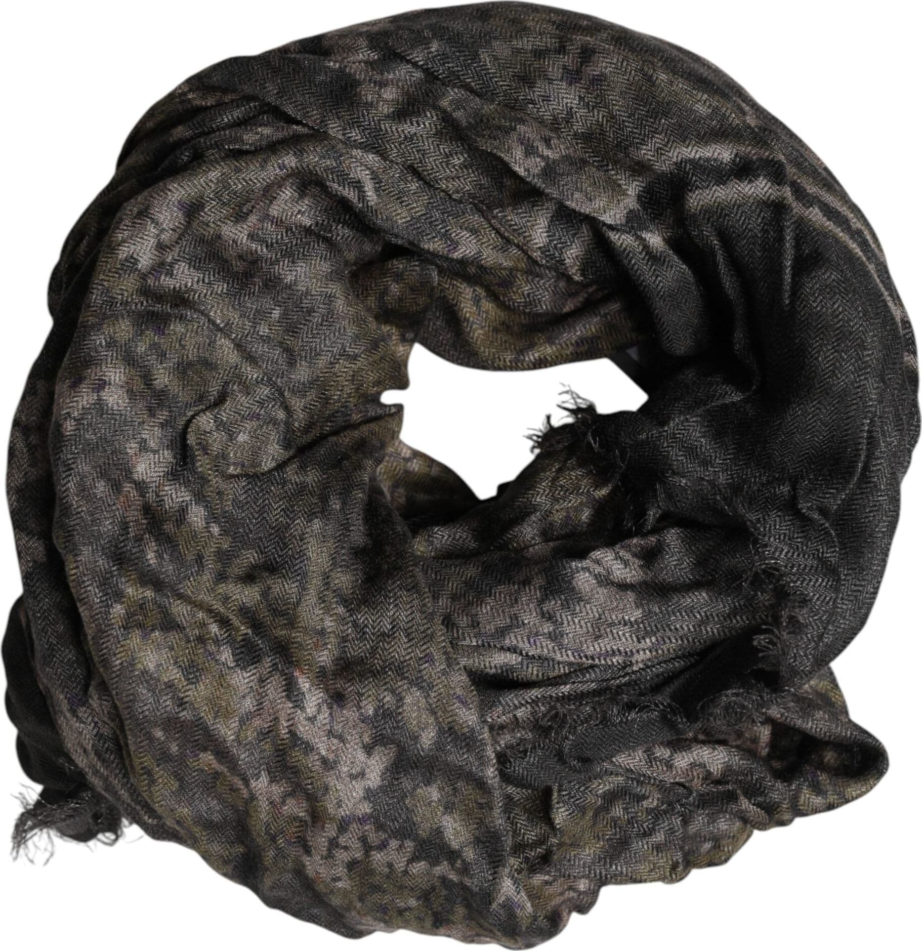Brown Camouflage Modal Men Shawl Scarf - 4