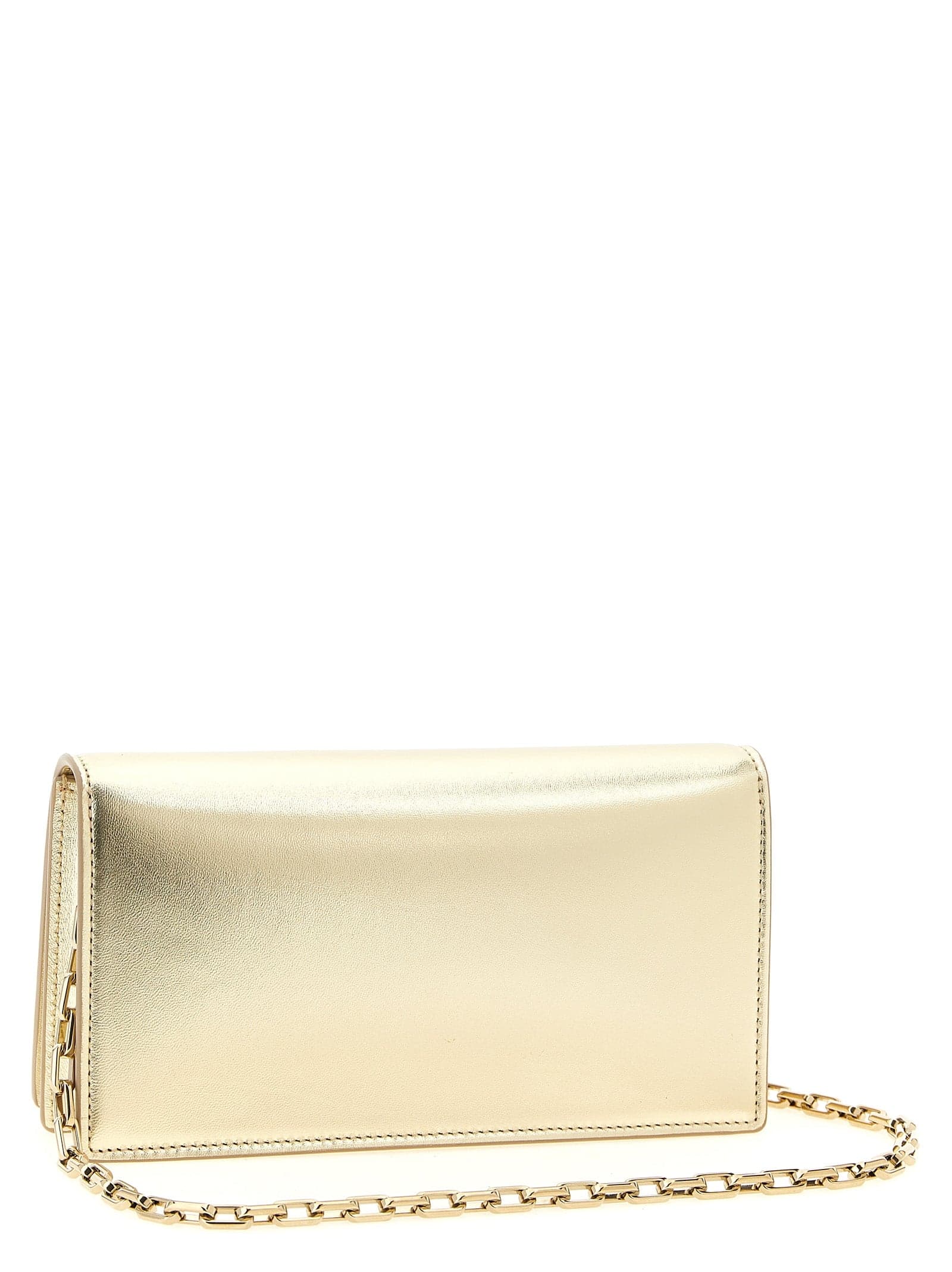 Gold Lambskin Clutch Bag - 2