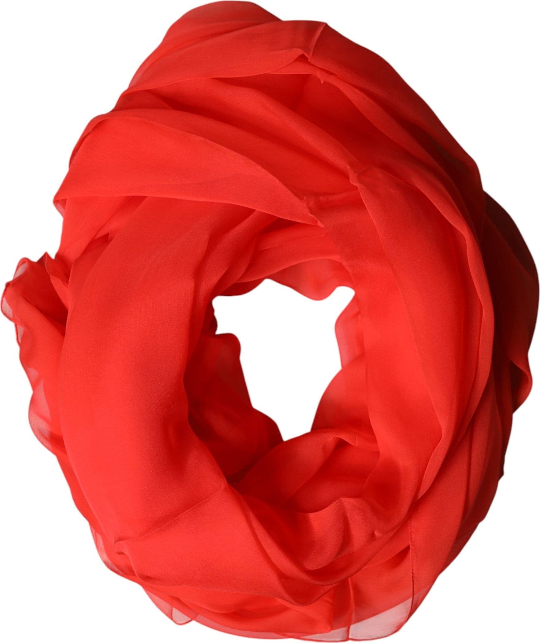Red Stole Silk Neck Wrap Shawl Scarf - 4