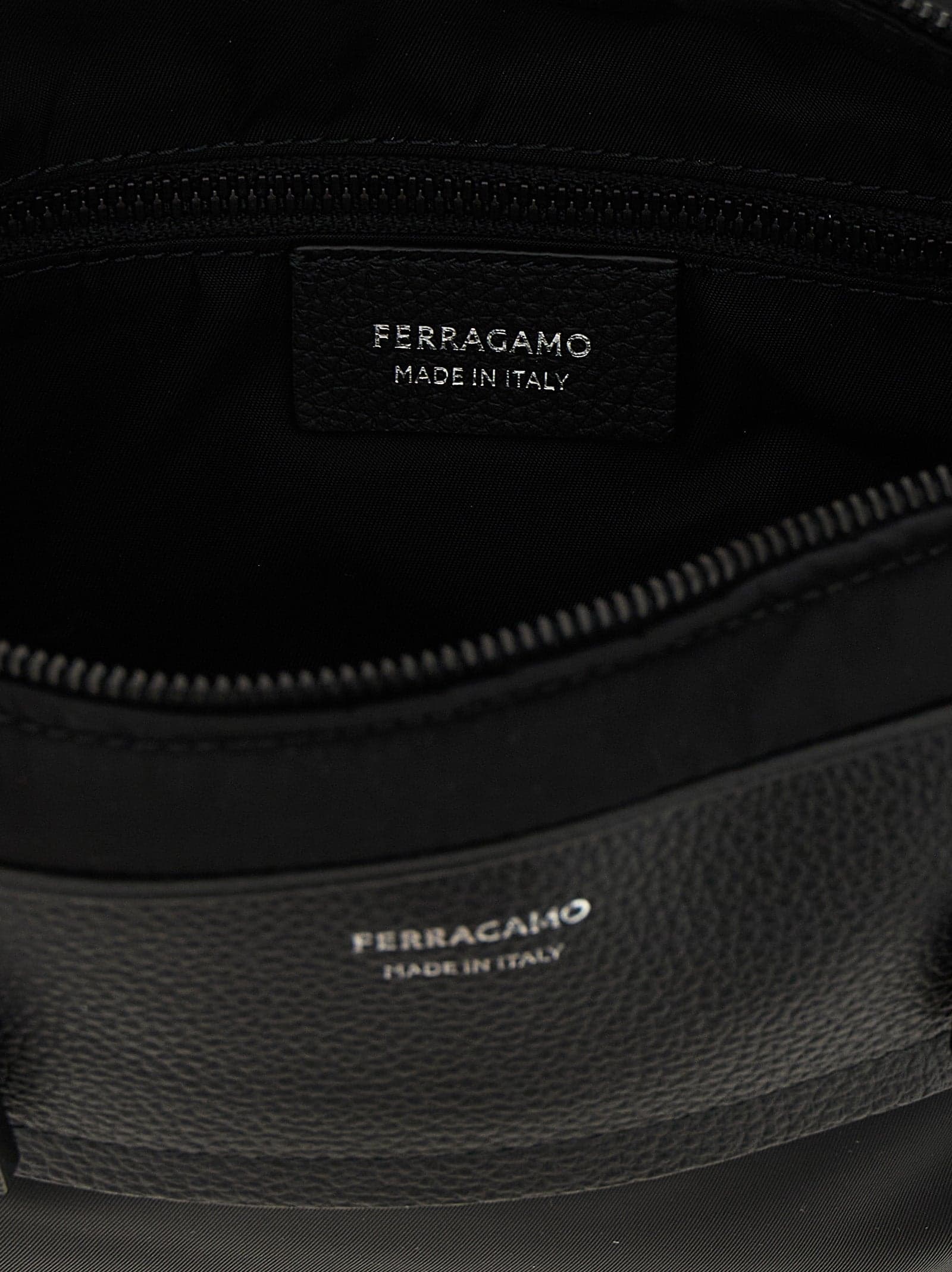 Black Fabric Crossbody Bag - 4