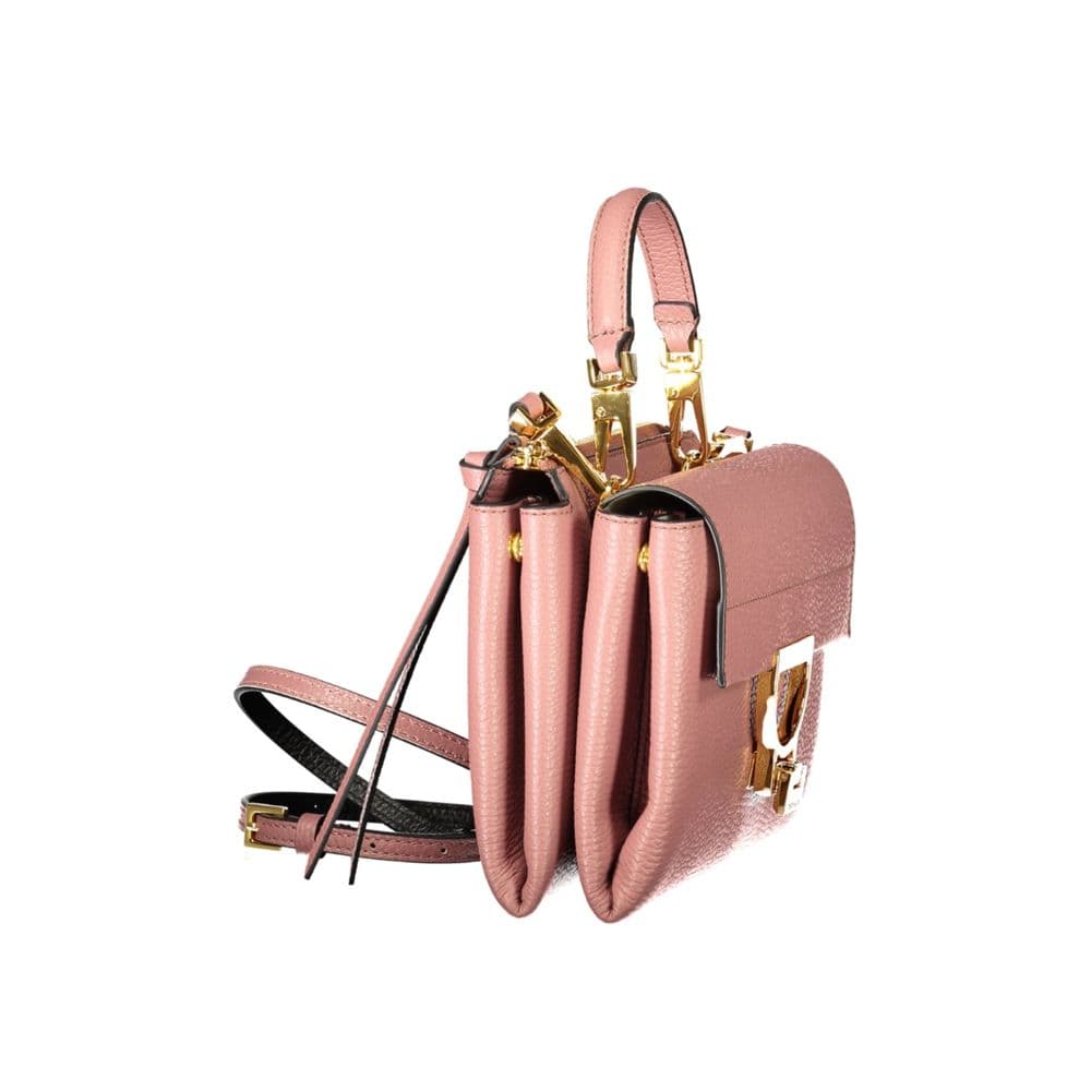 Pink Leather Handbag - 3