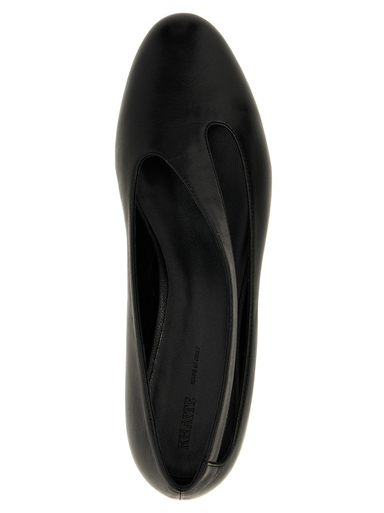 Black Lamb Leather Ballet Flats - 4