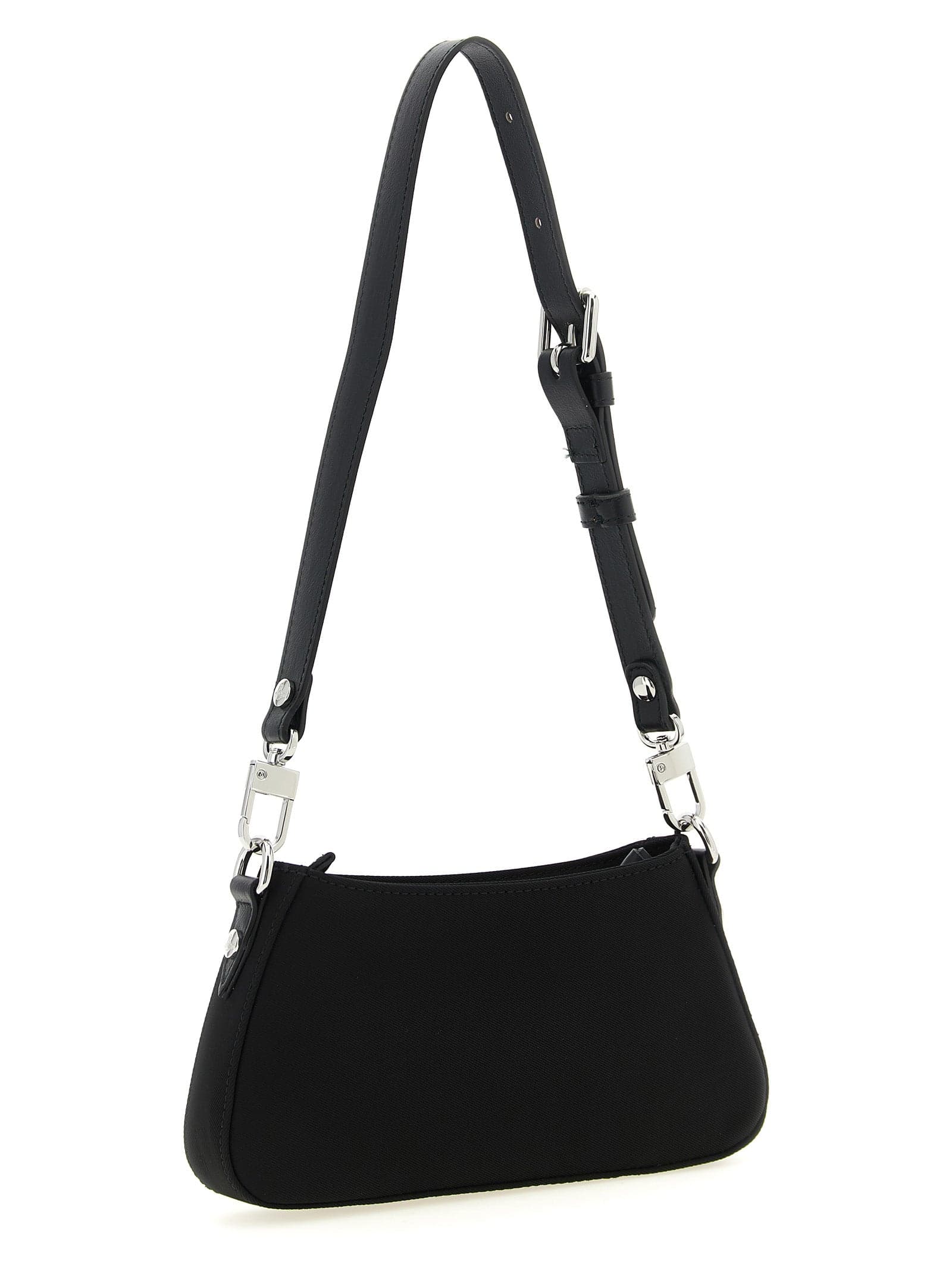 Black Polyester Shoulder Bag - 2