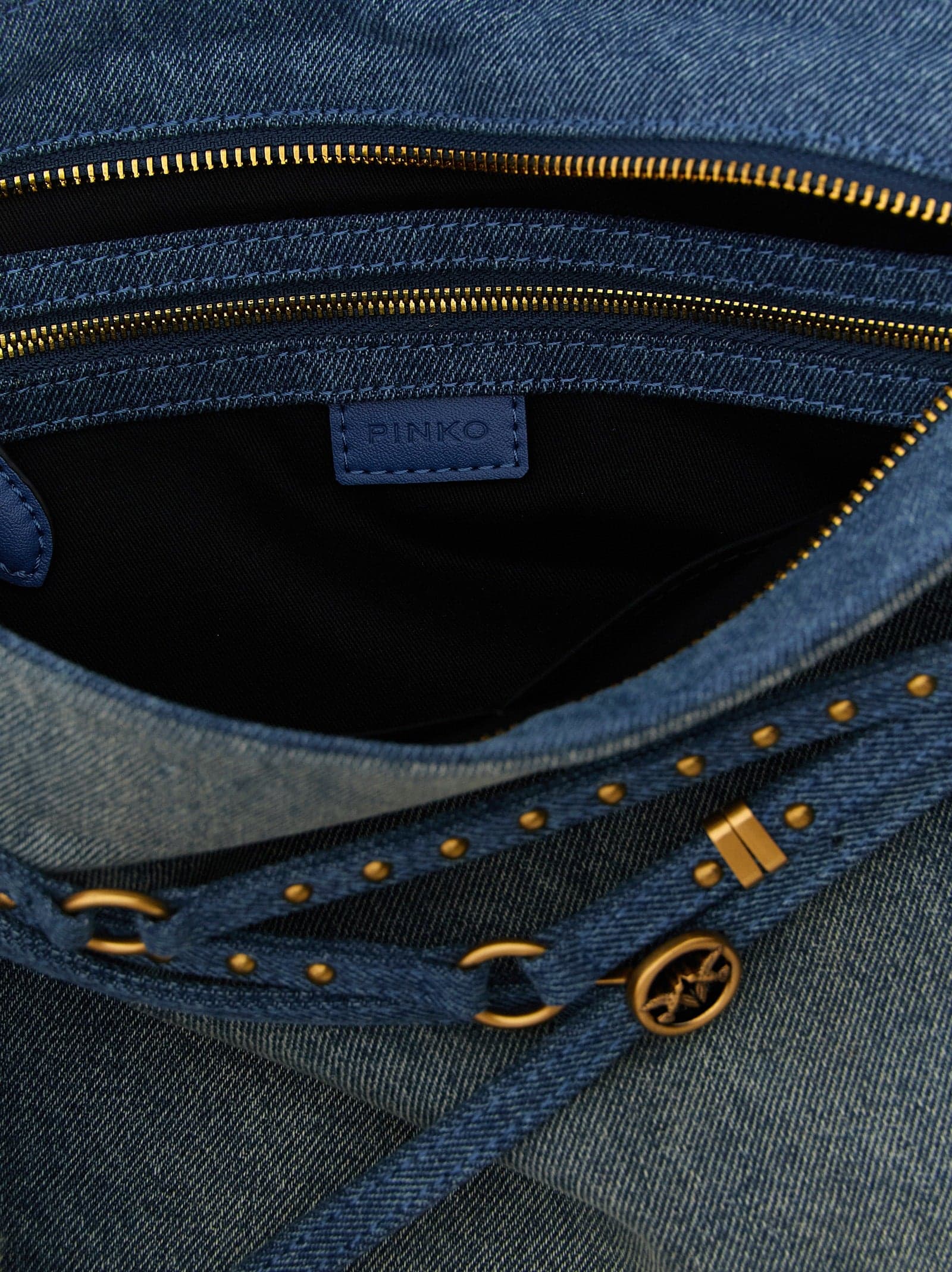 Blue Cotton Shoulder Bag - 4