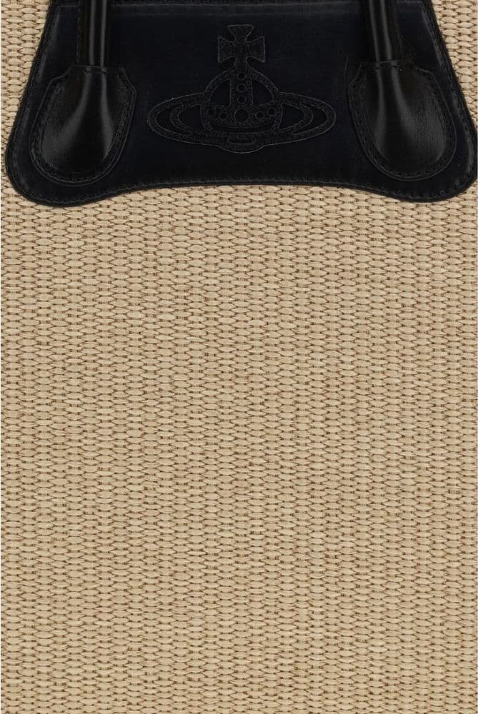 Beige Raffia Shoulder Bag - 4