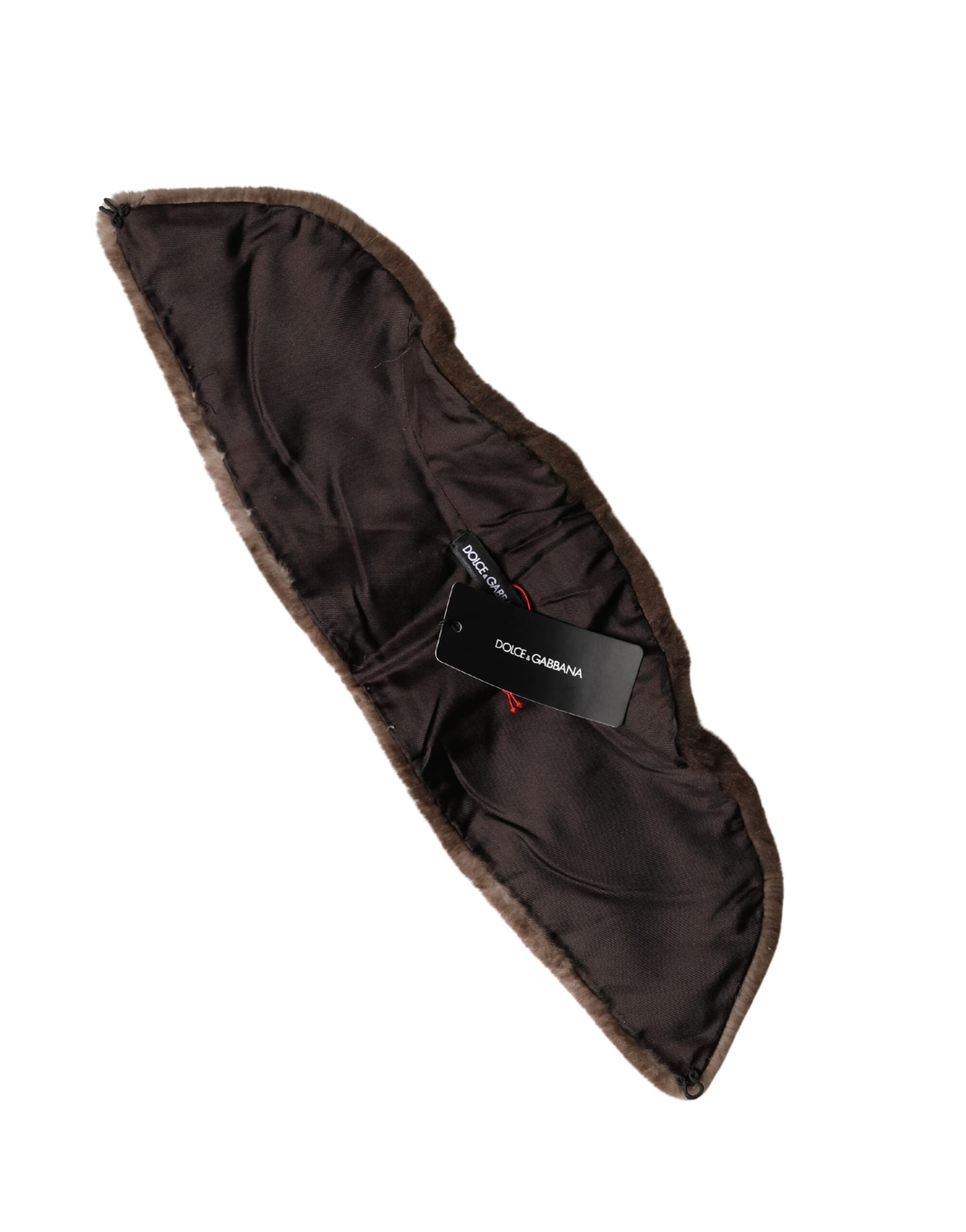 Brown Fur Shoulder Collar Neck Wrap 60cm x 14cm Scarf - 6