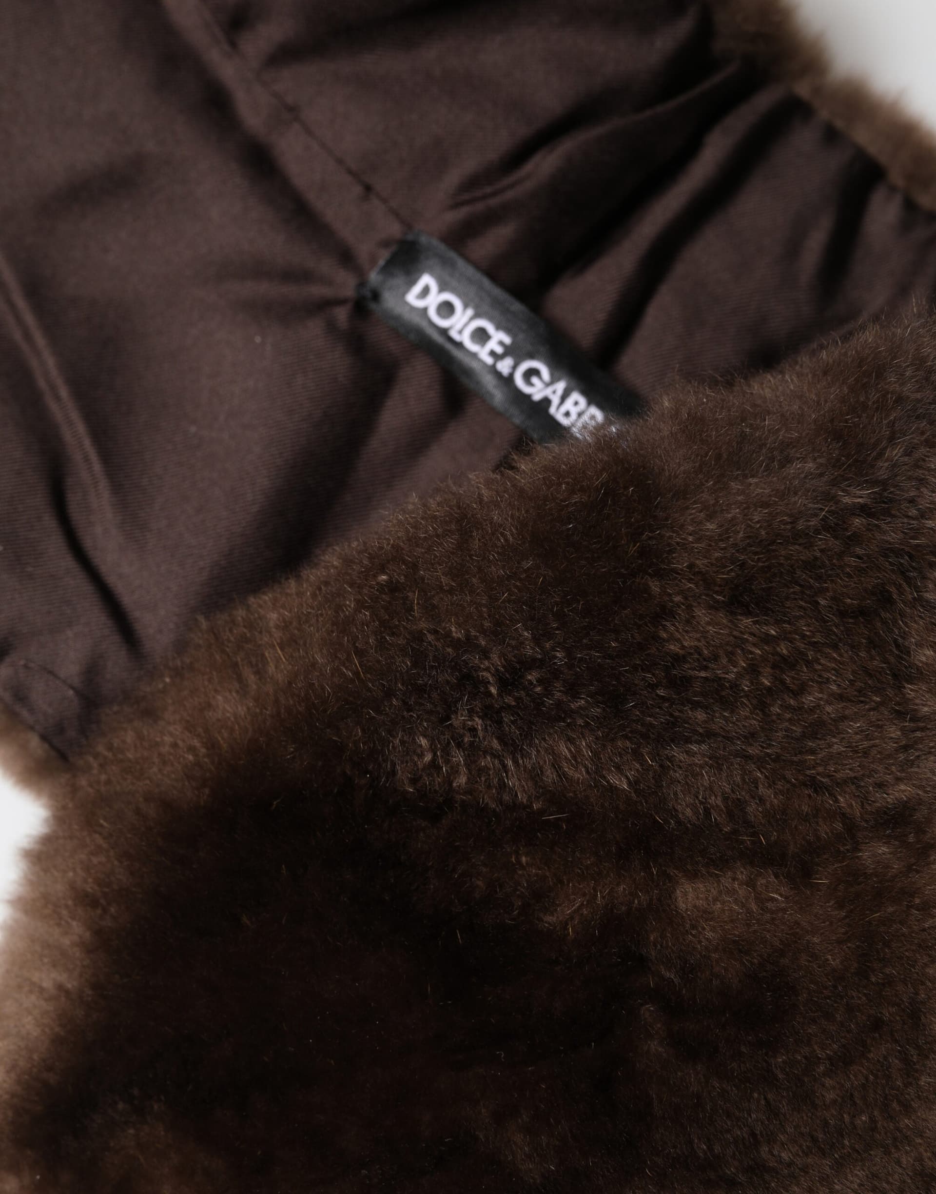 Brown Fur Shoulder Collar Neck Wrap 60cm x 14cm Scarf - 7
