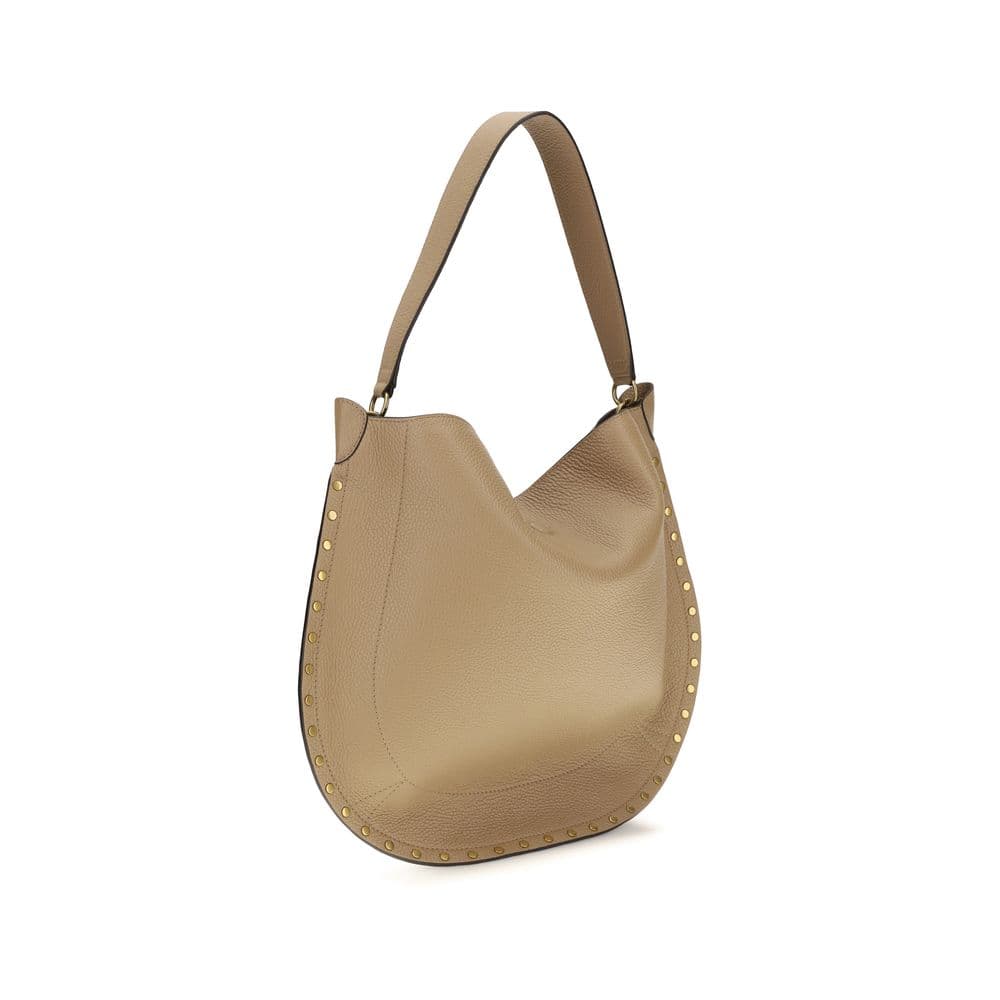 Beige Calf Leather Bos Taurus Shoulder Bag - 2
