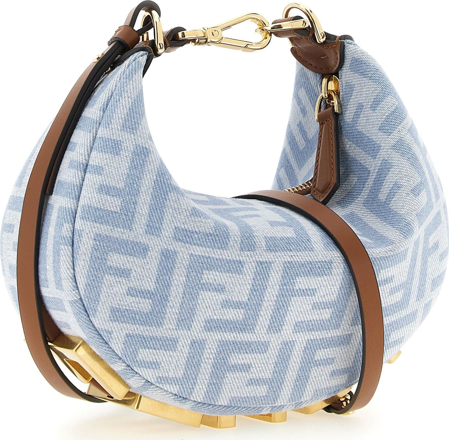 Blue Cotton Handbag - 2