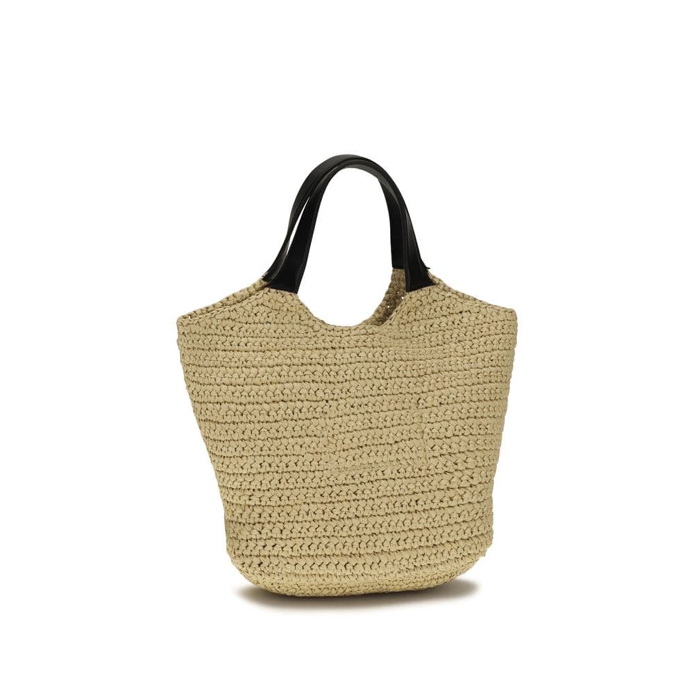 Beige Viscose Shoulder Bag - 3