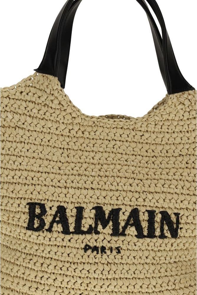 Beige Viscose Shoulder Bag - 4