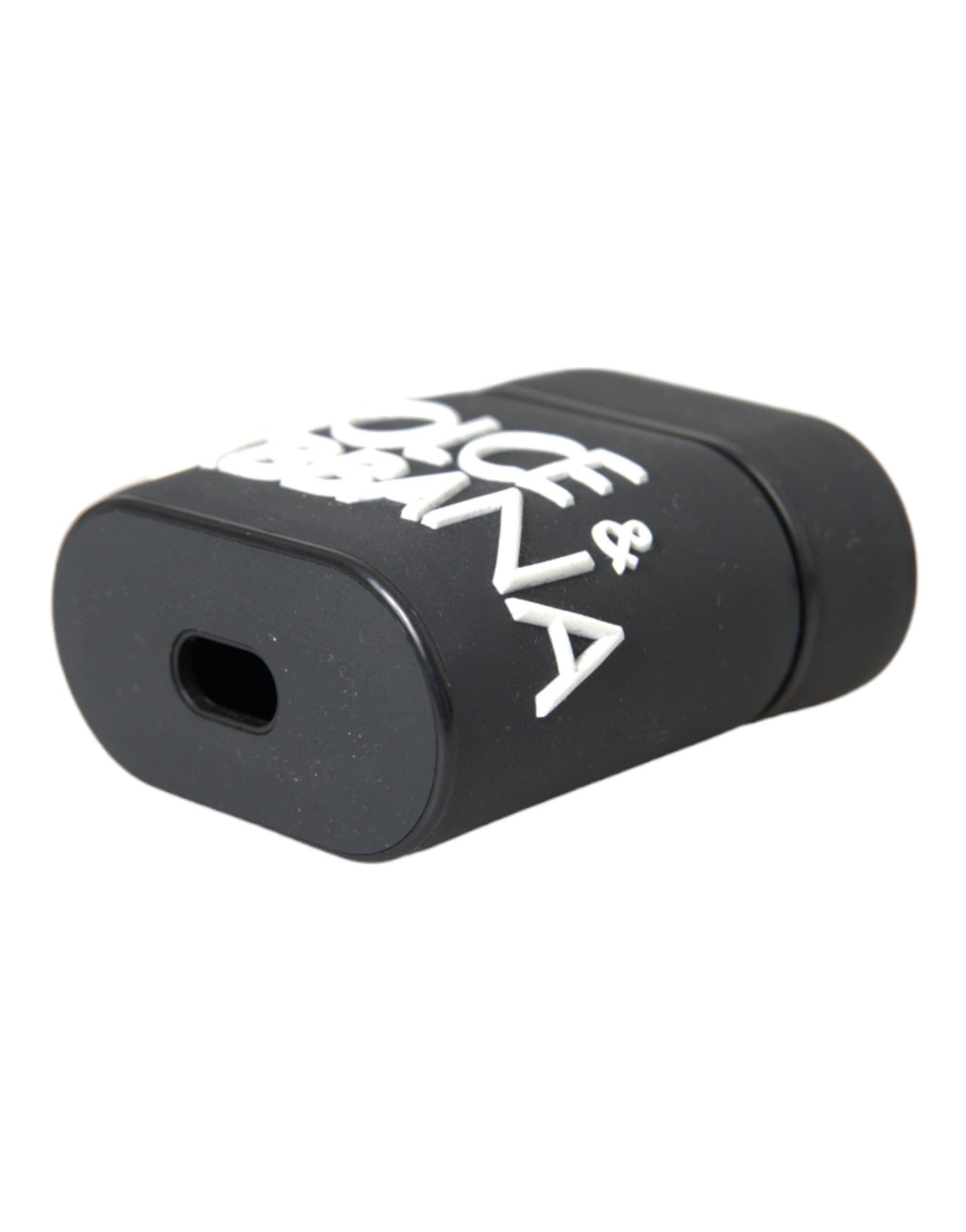 Black White Silicone Embossed Logo Airpods Case - 5