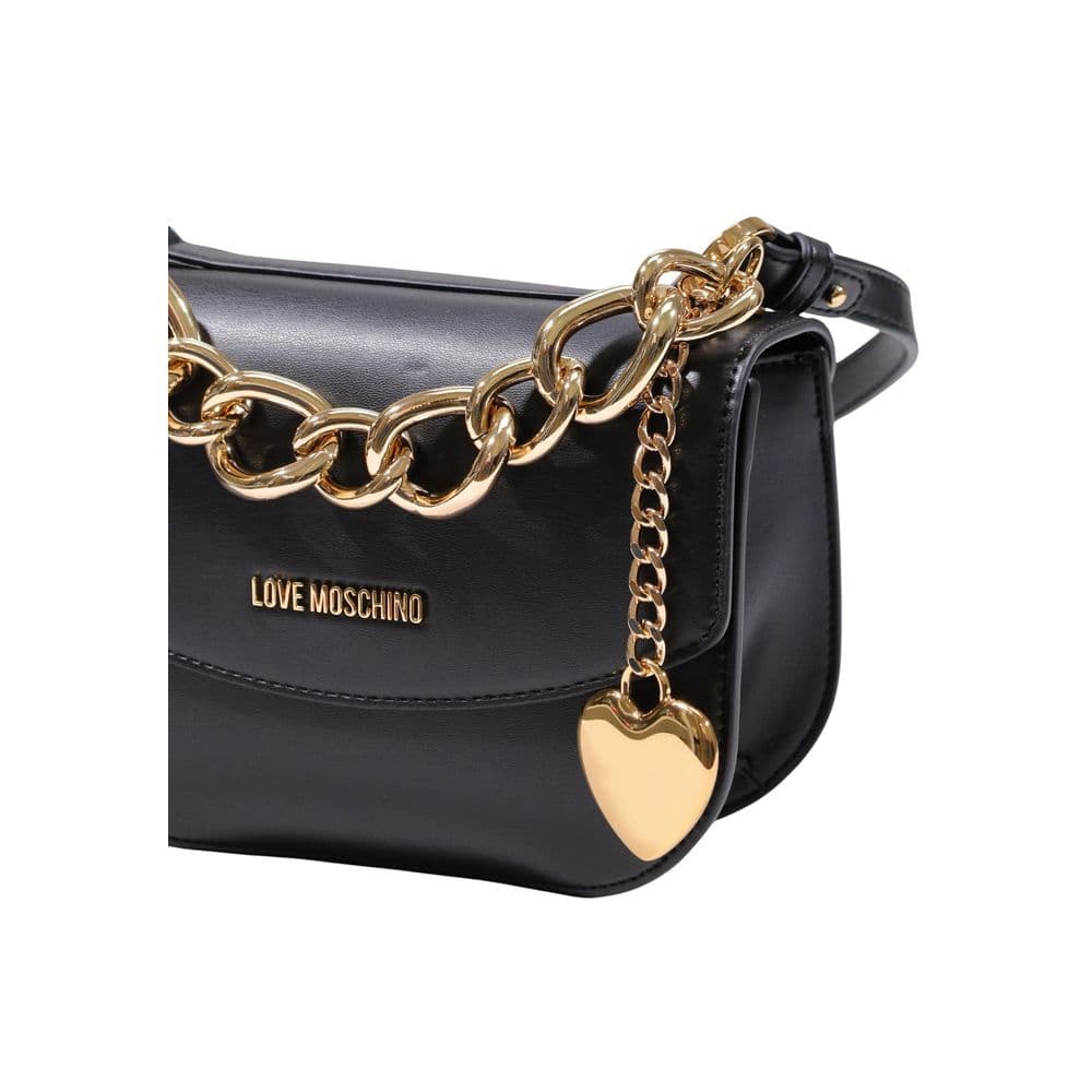 Black Polyester Handbag - 4