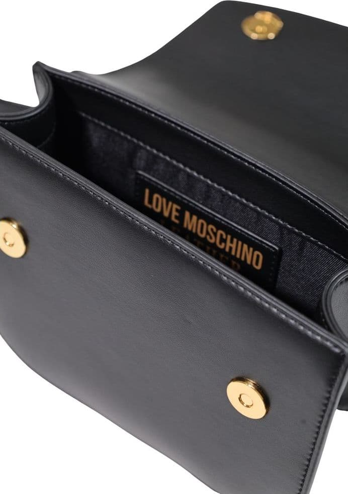 Black Polyester Handbag - 5