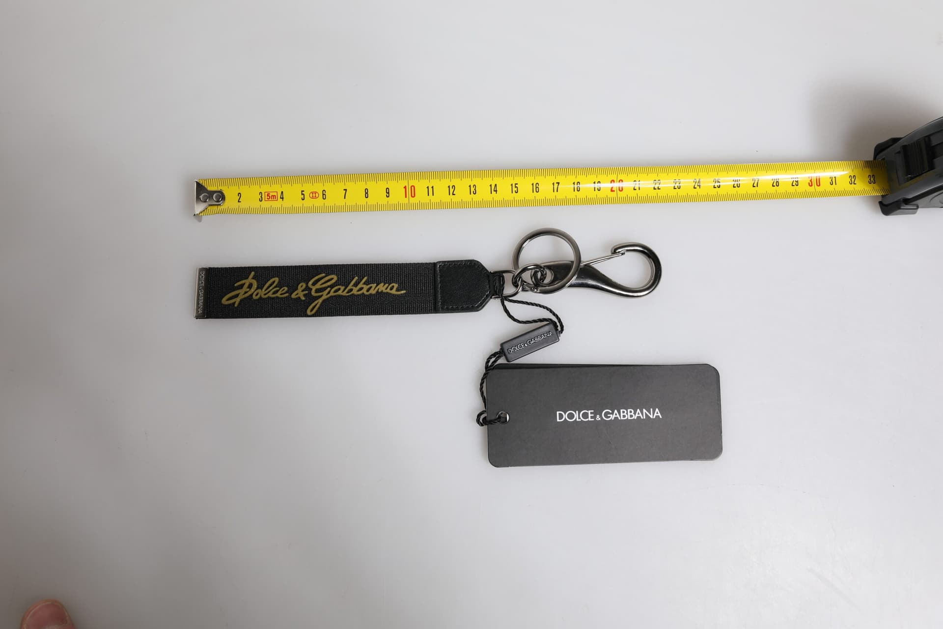 Black Logo Nylon Silver Brass Men Holder Keychain Keyring - 4