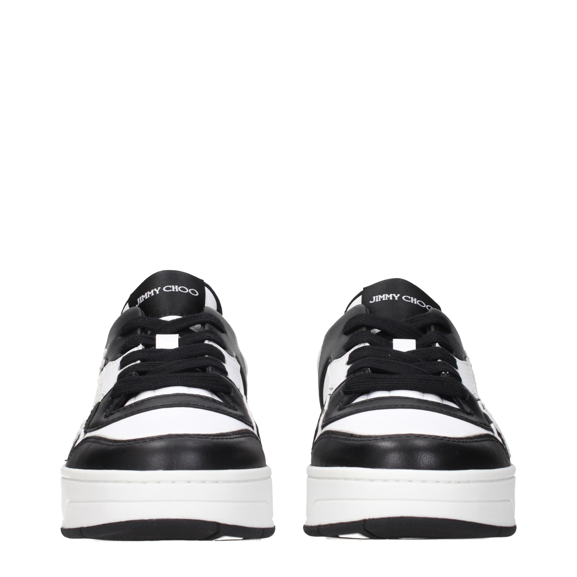 Black Leather Low Top Sneakers - 3