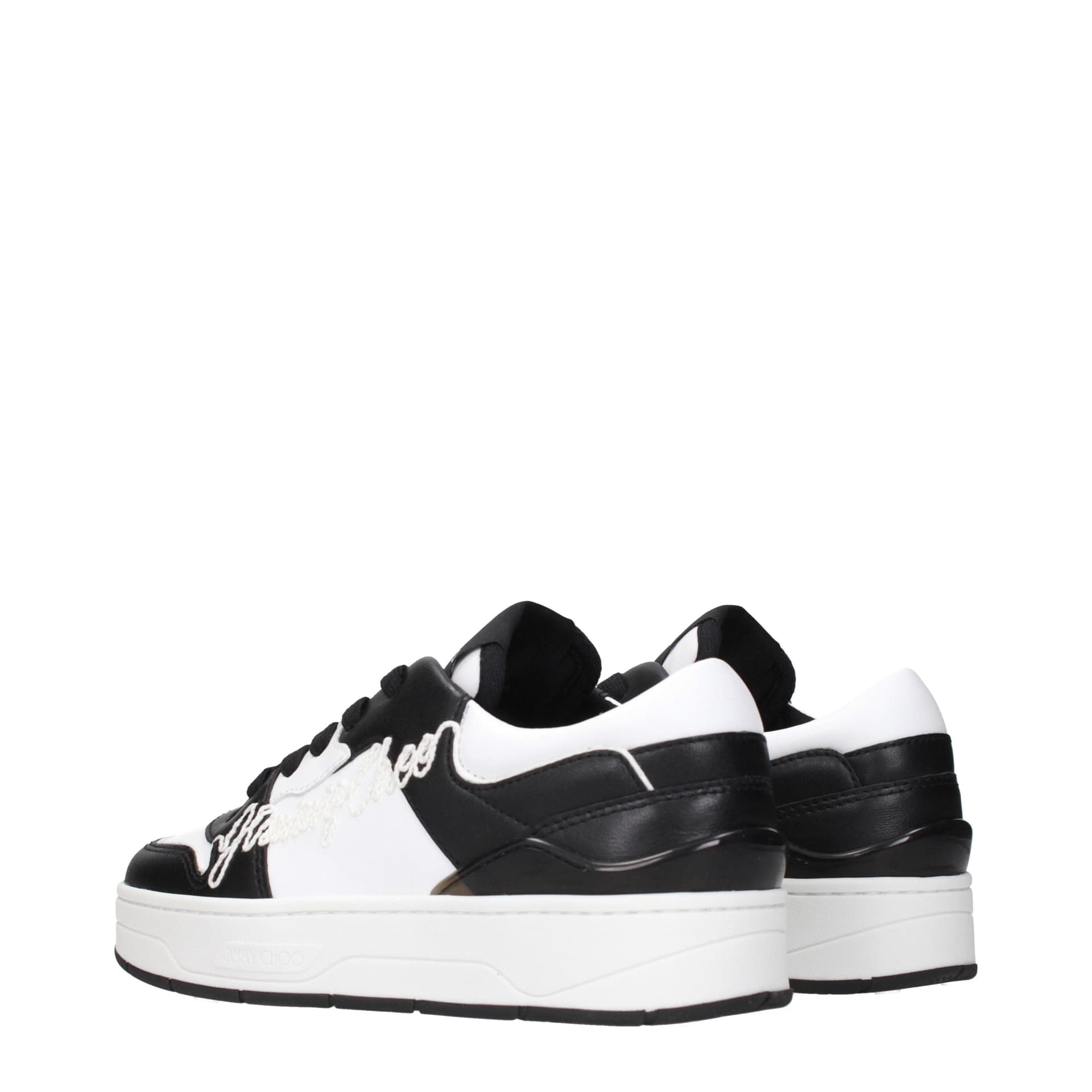 Black Leather Low Top Sneakers - 4