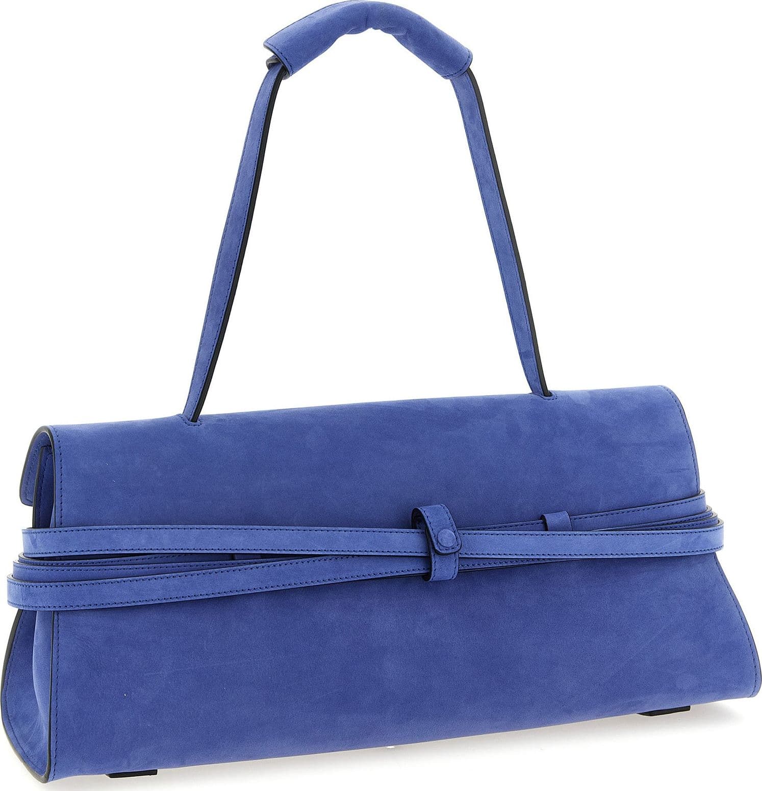 Blue Calfskin Shoulder Bag - 2