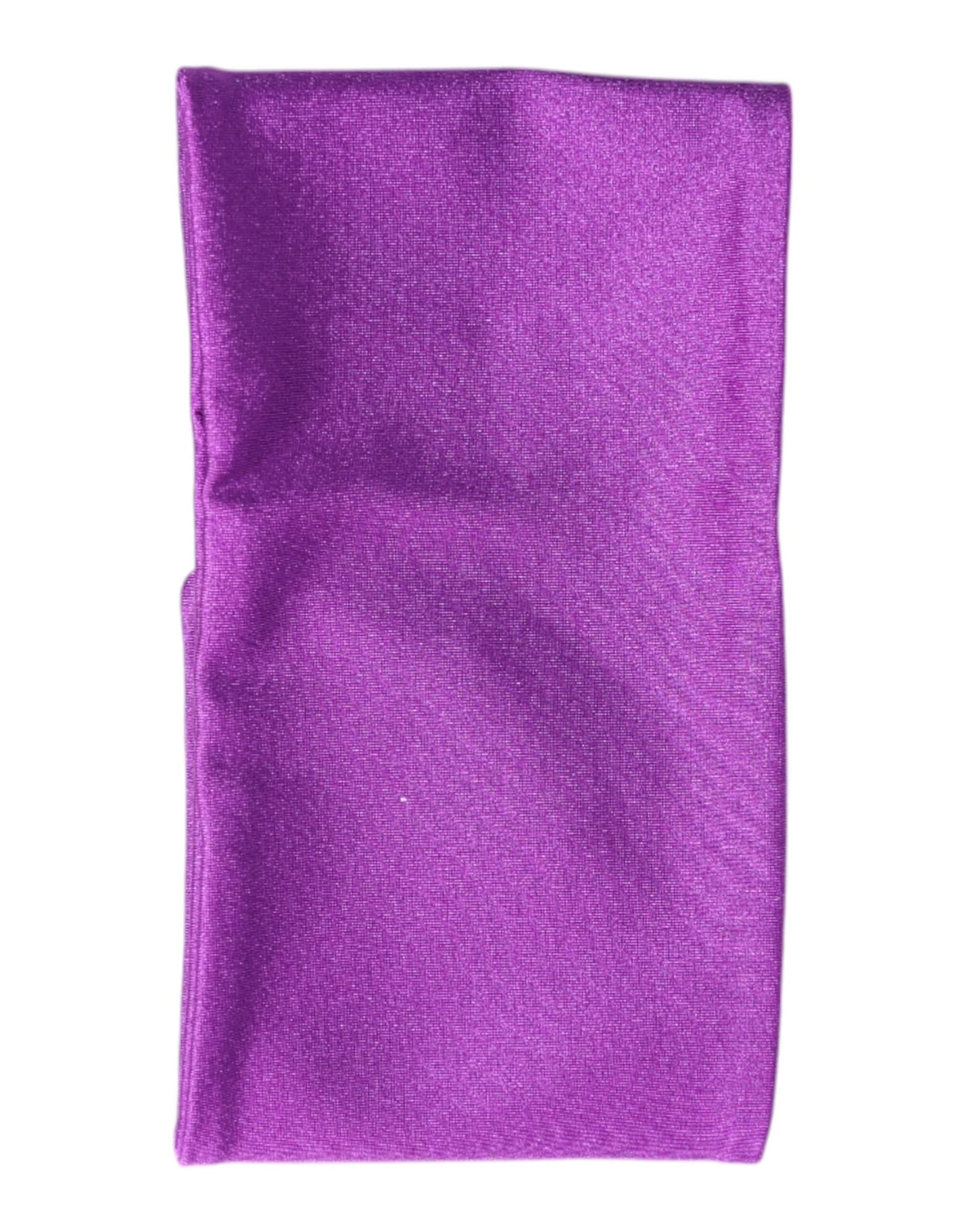 Purple Nylon Stretch Women Neck Warmer Scarf - 4