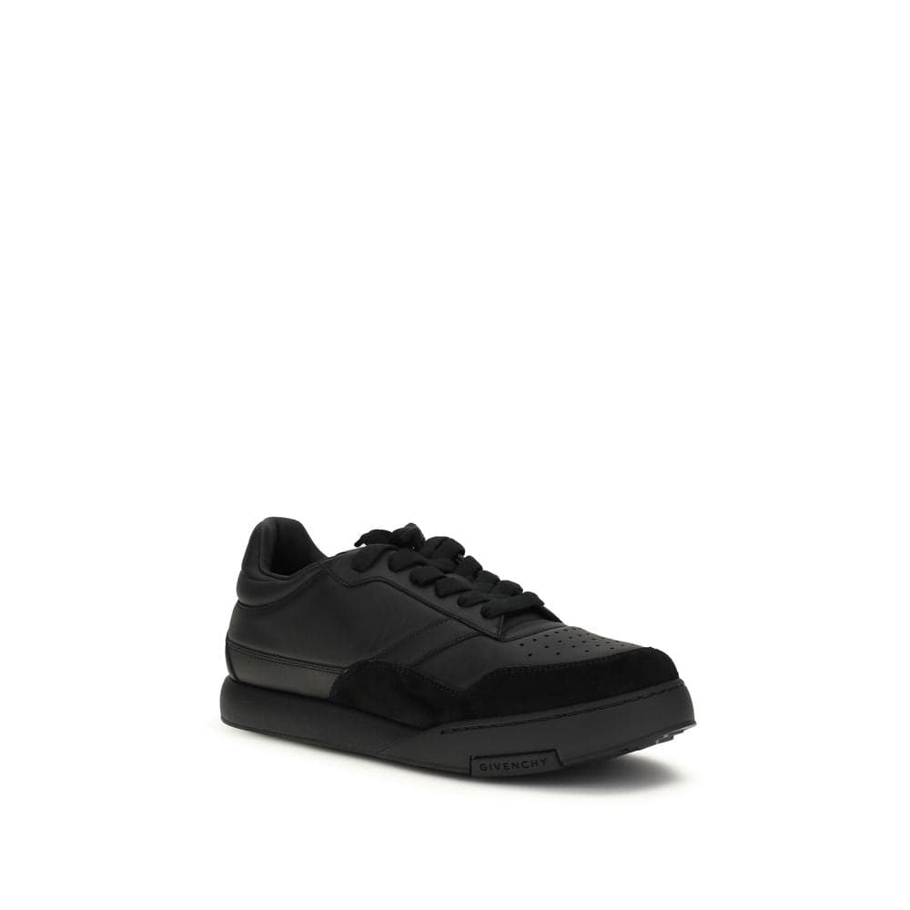 Black Calf Leather Bos Taurus Low Top Sneakers - 2