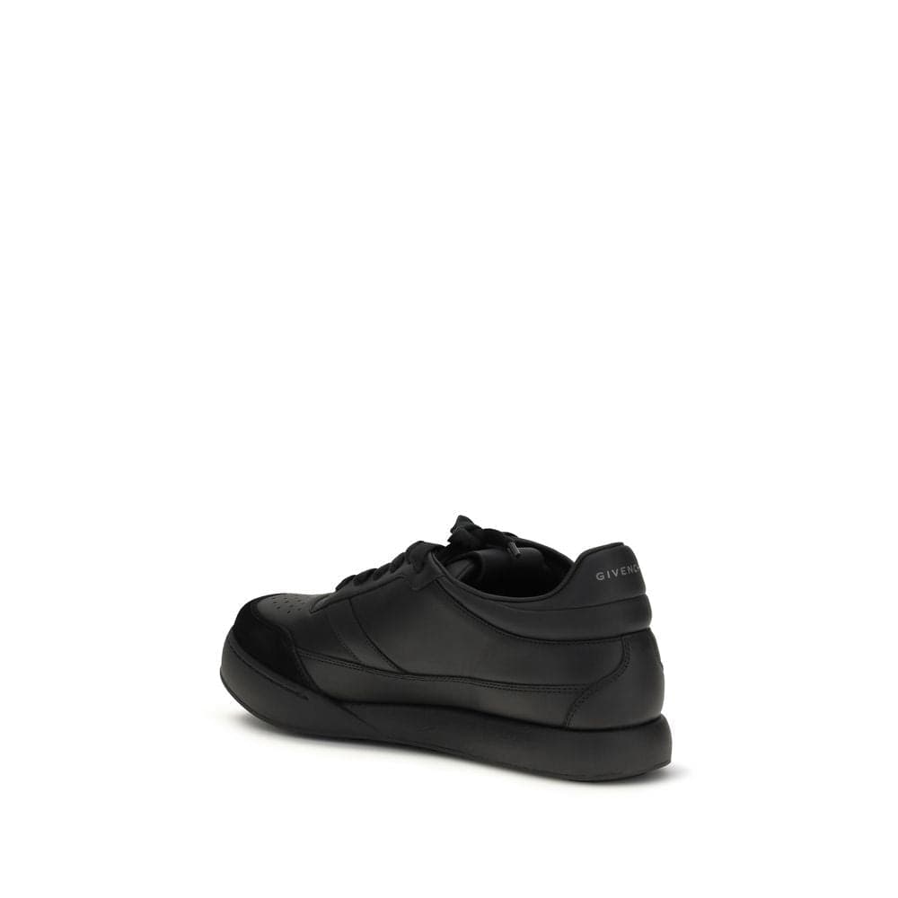 Black Calf Leather Bos Taurus Low Top Sneakers - 3