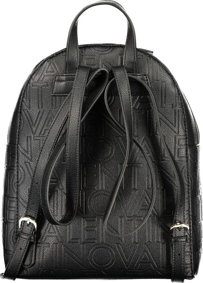 Black Polyurethane Women's Backpack - 2