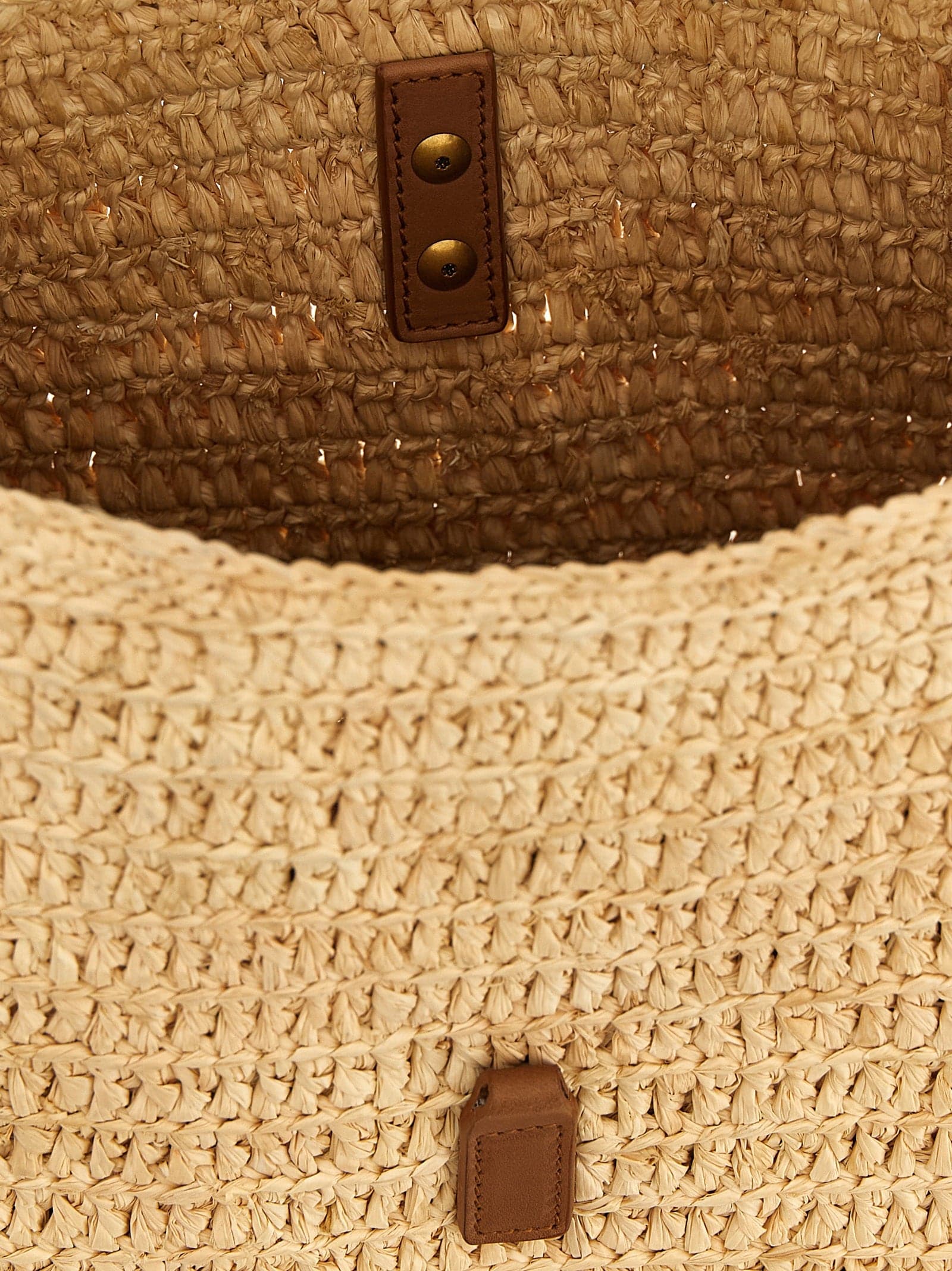 Beige Raffia Shoulder Bag - 4