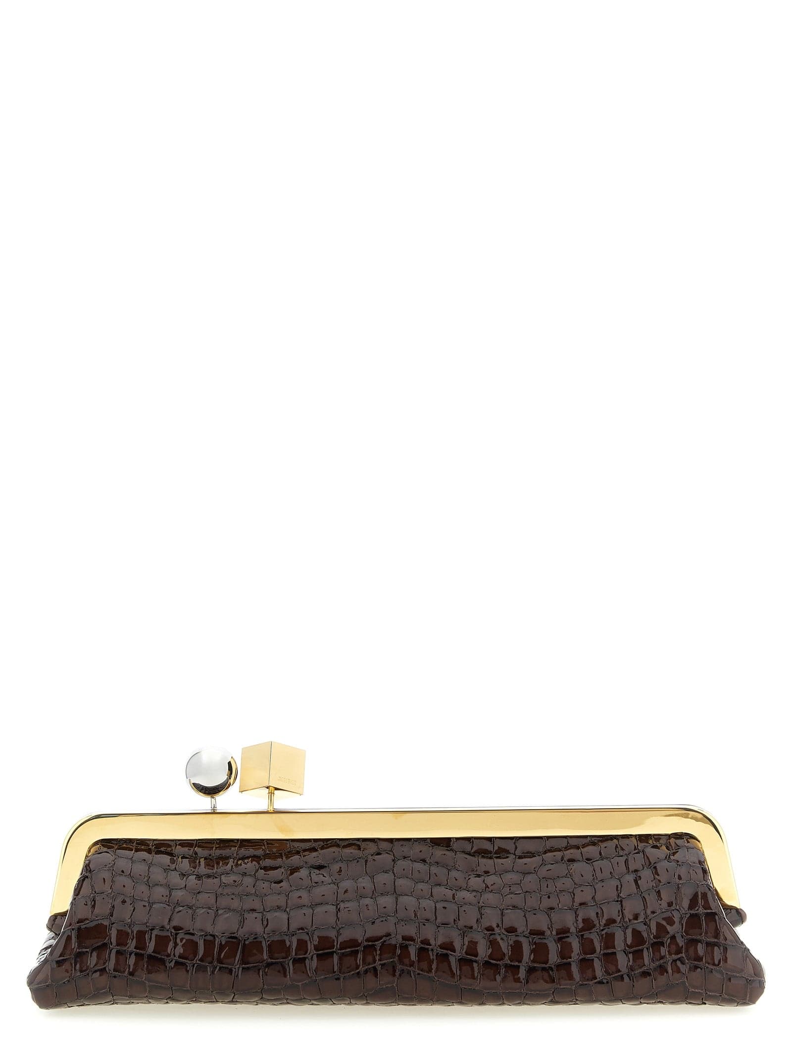 Brown Goatskin Clutch Bag - 3