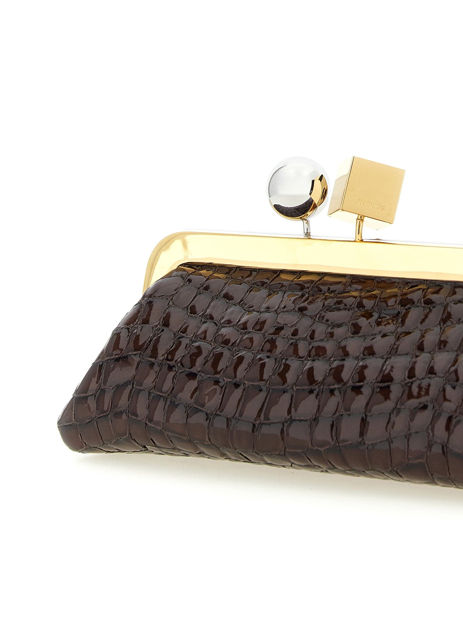 Brown Goatskin Clutch Bag - 4