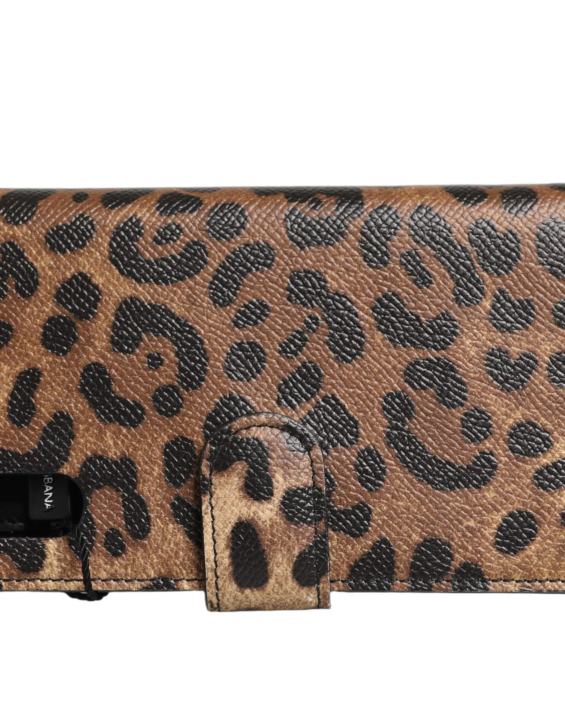 Flip Cover Brown Leopard Crystal iPhone X - XS Case - 7