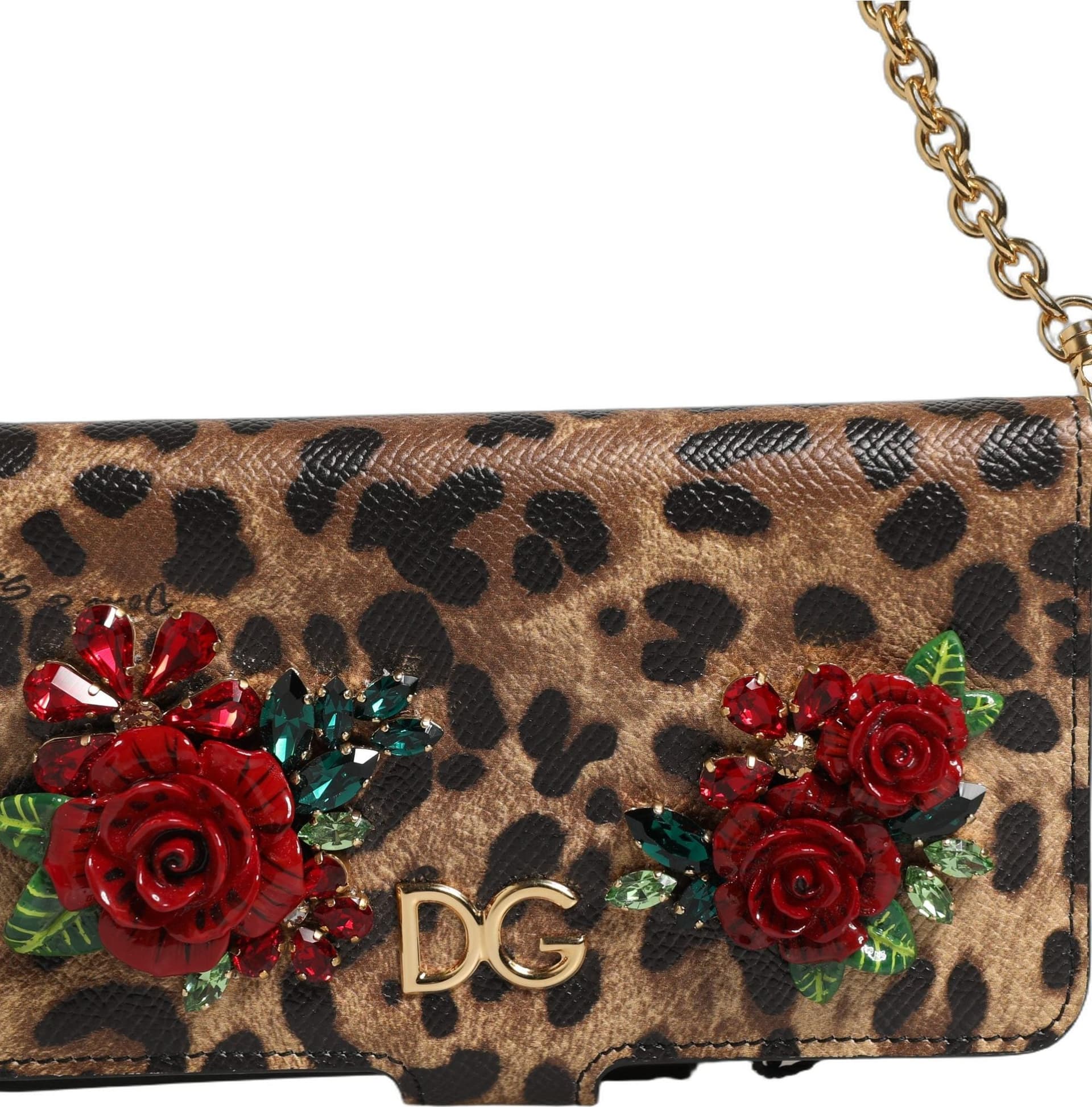 Flip Cover Brown Leopard Crystal iPhone X - XS Case - 8