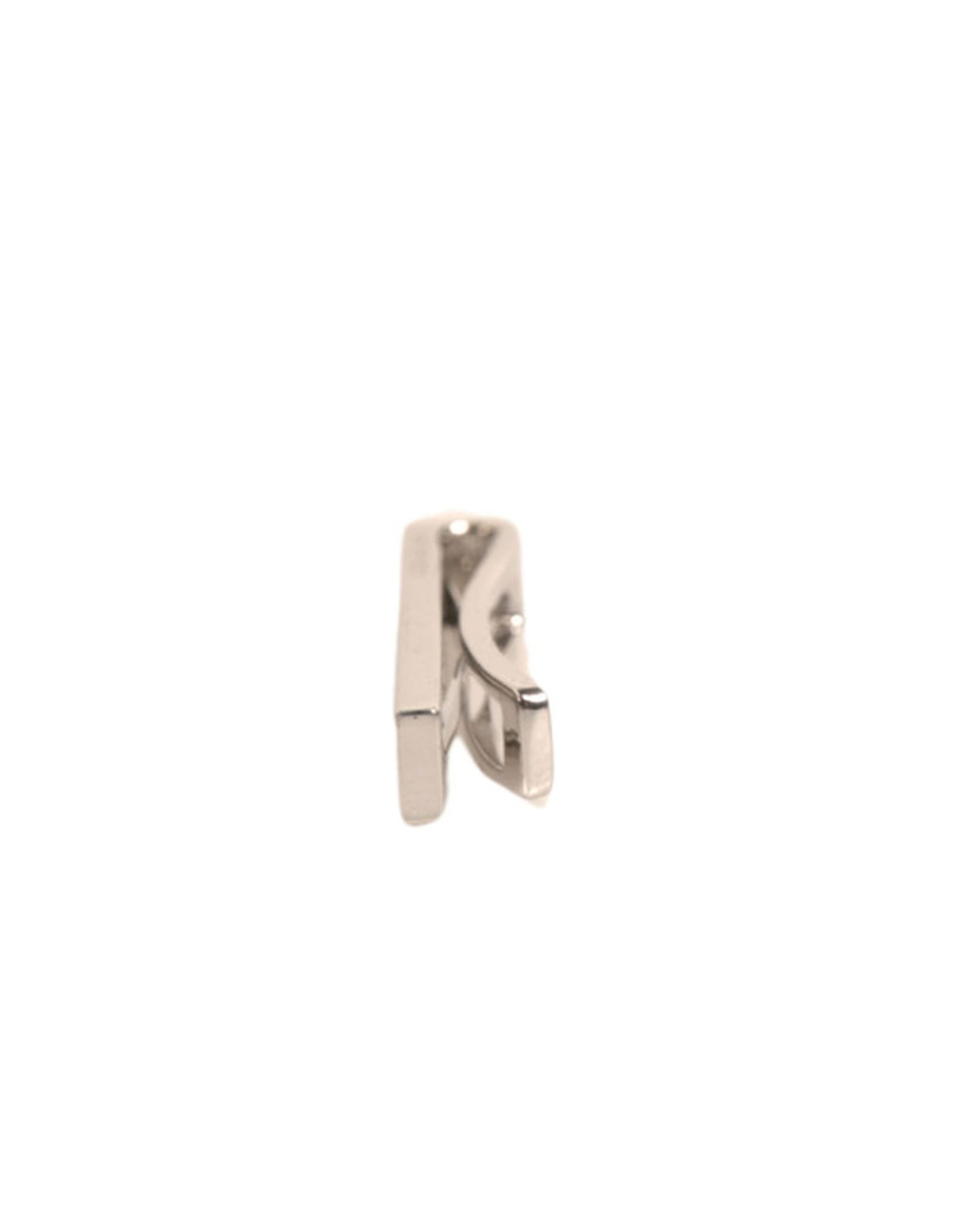 Silver Tone Brass Logo Branded Tie Clip Bar - 3