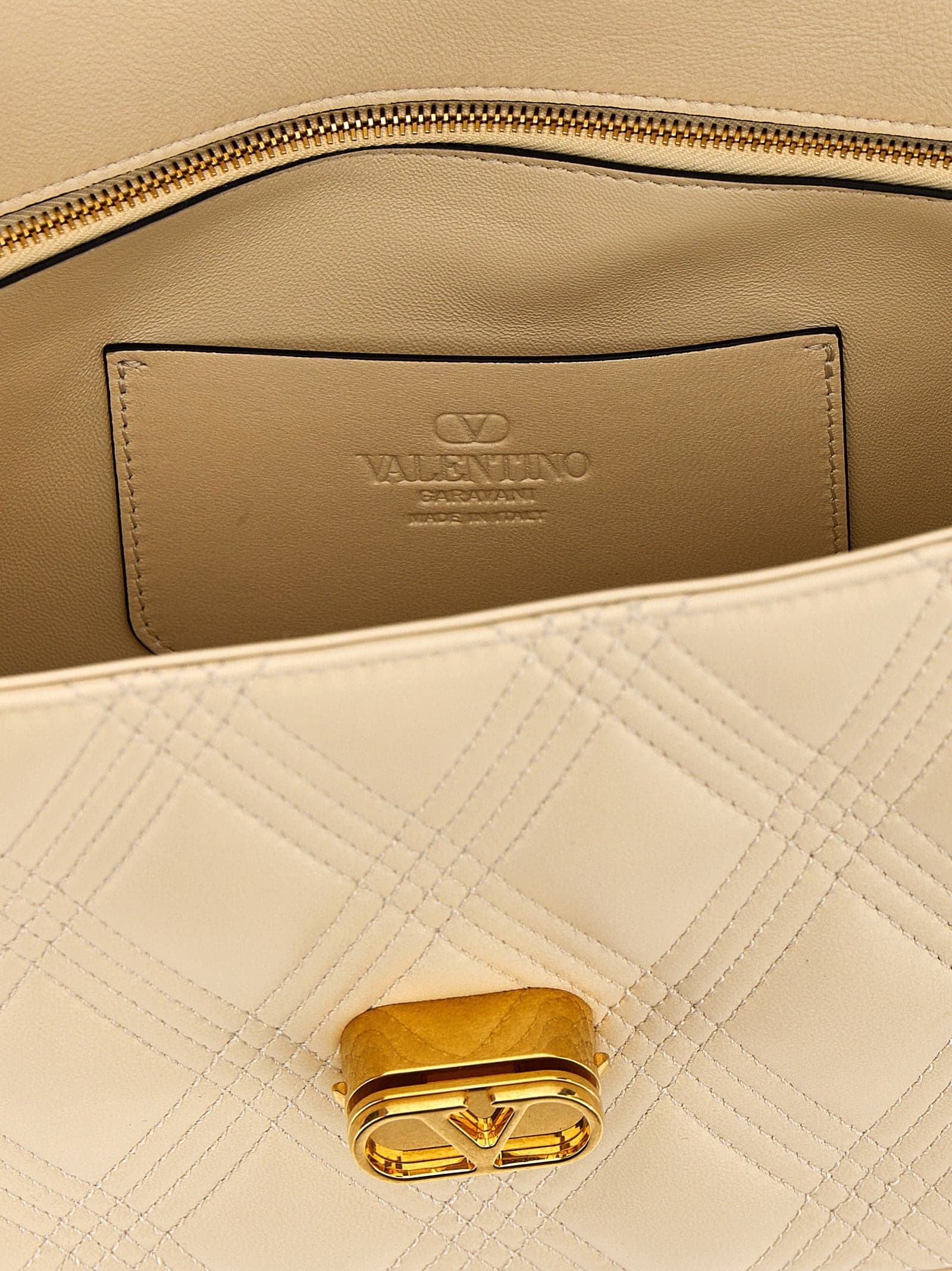 White Lamb Leather Shoulder Bag - 4