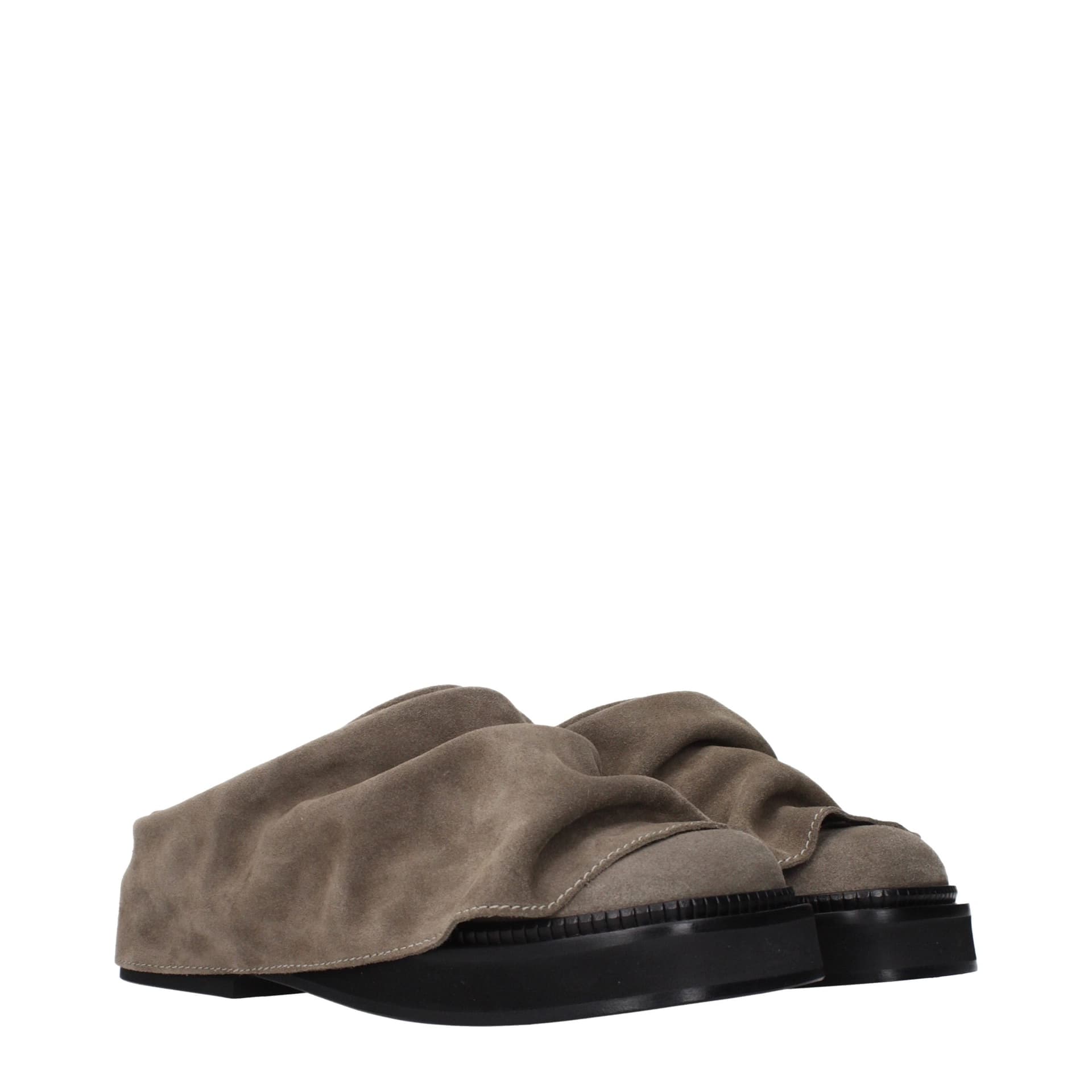 Gray Leather Slippers - 2