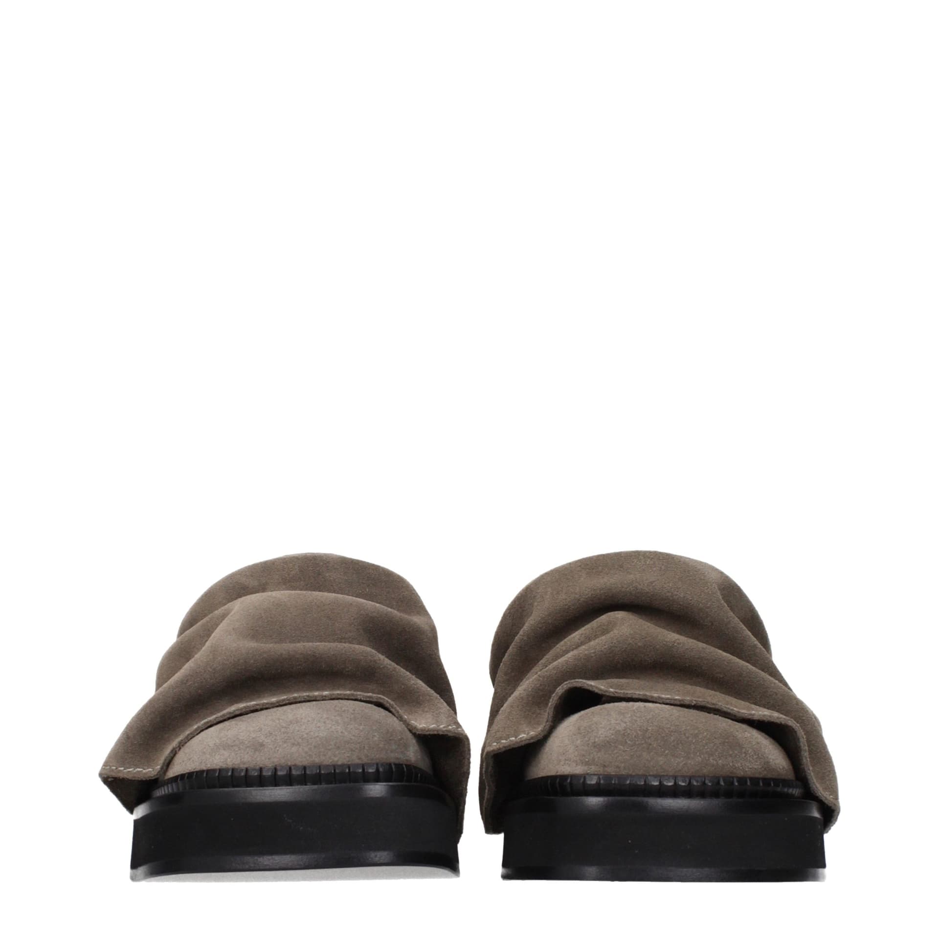 Gray Leather Slippers - 3
