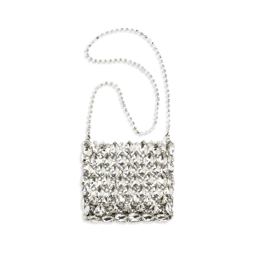 Silver Polyester Shoulder Bag - 2