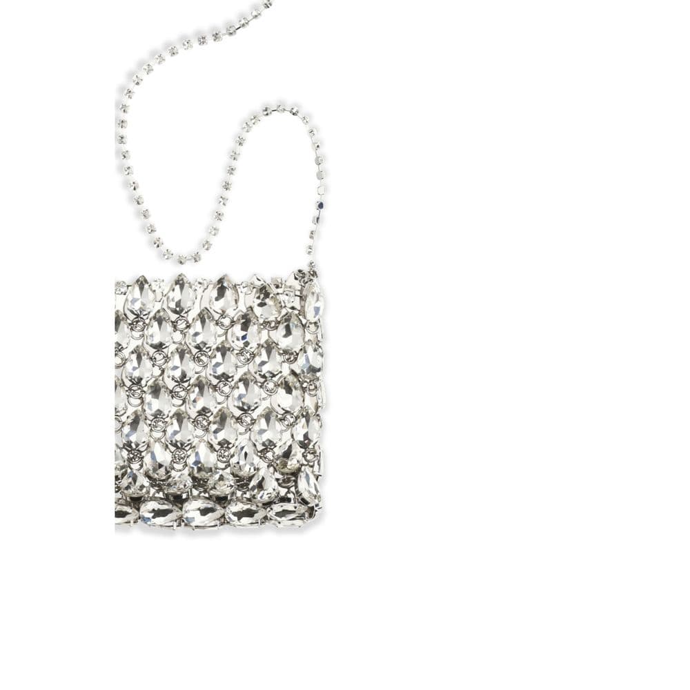Silver Polyester Shoulder Bag - 3