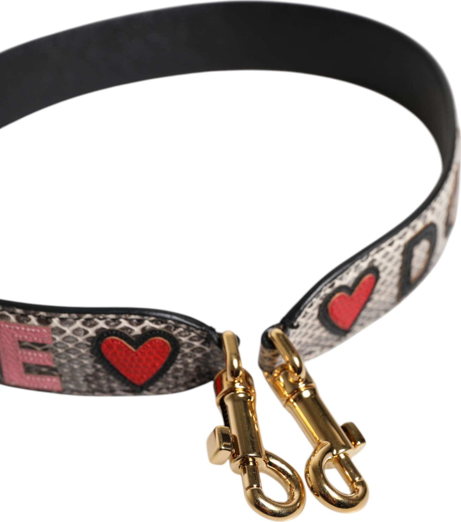 Multicolor DG AMORE Patch Bag Shoulder Strap - 4