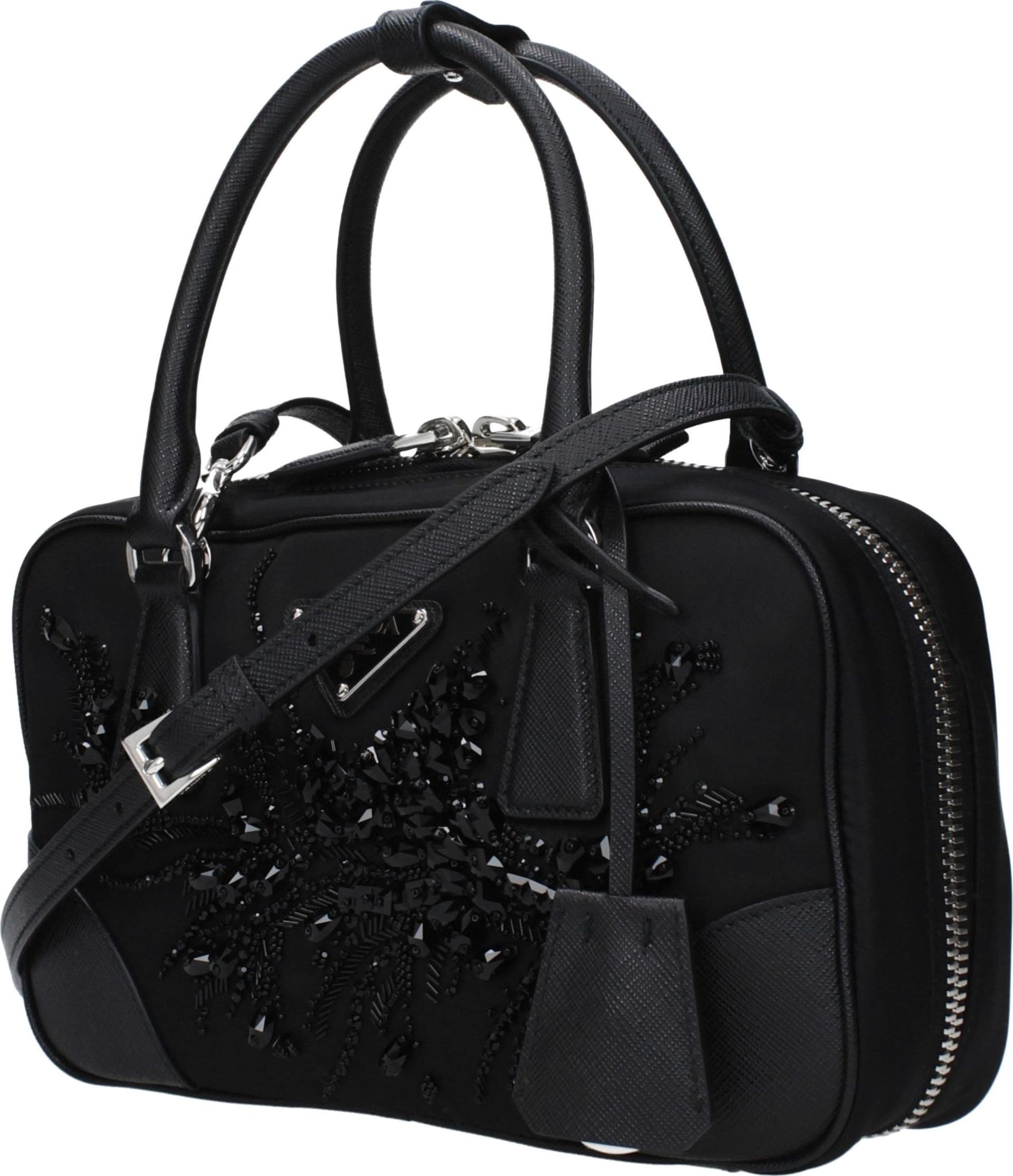 Black Fabric Handbag - 2