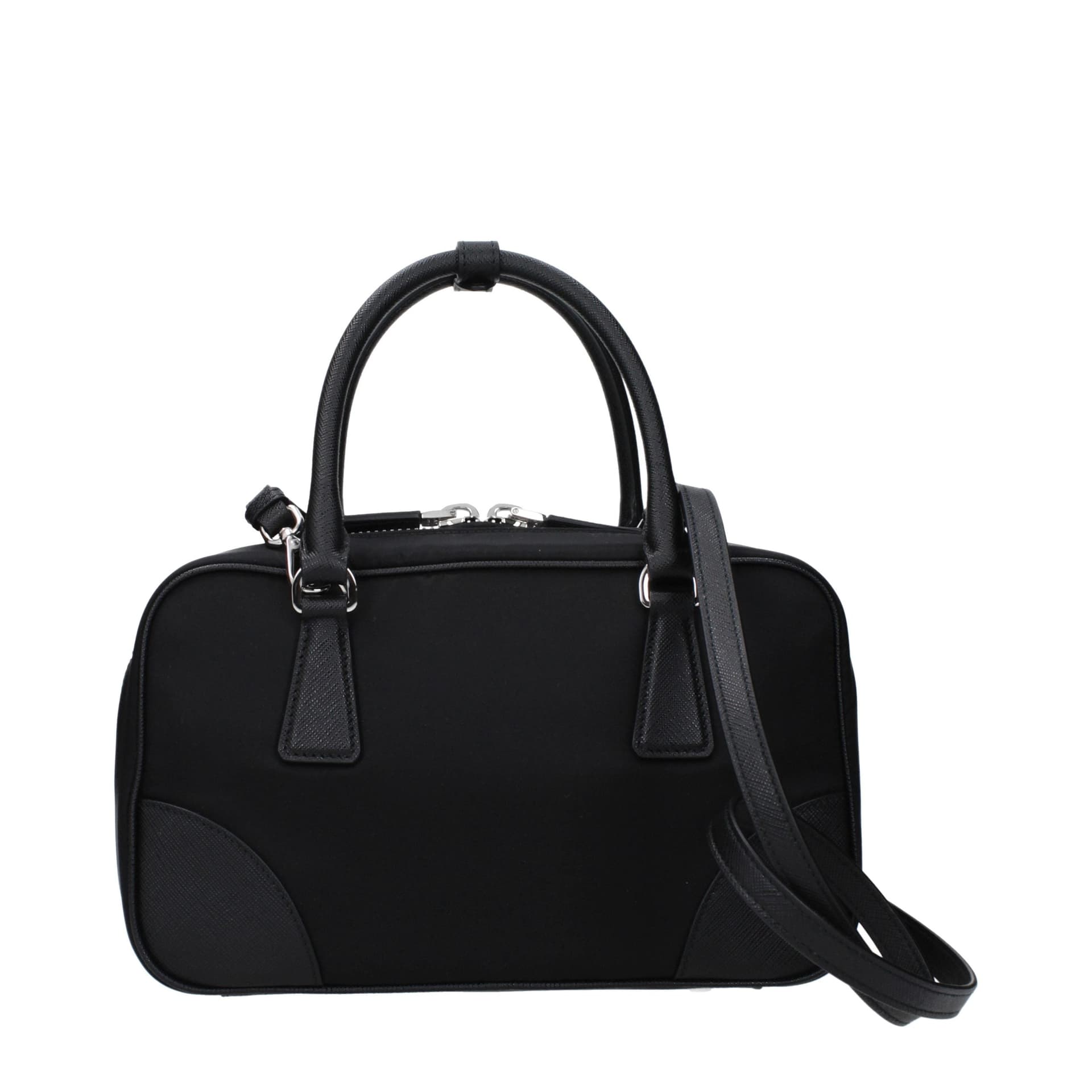 Black Fabric Handbag - 3