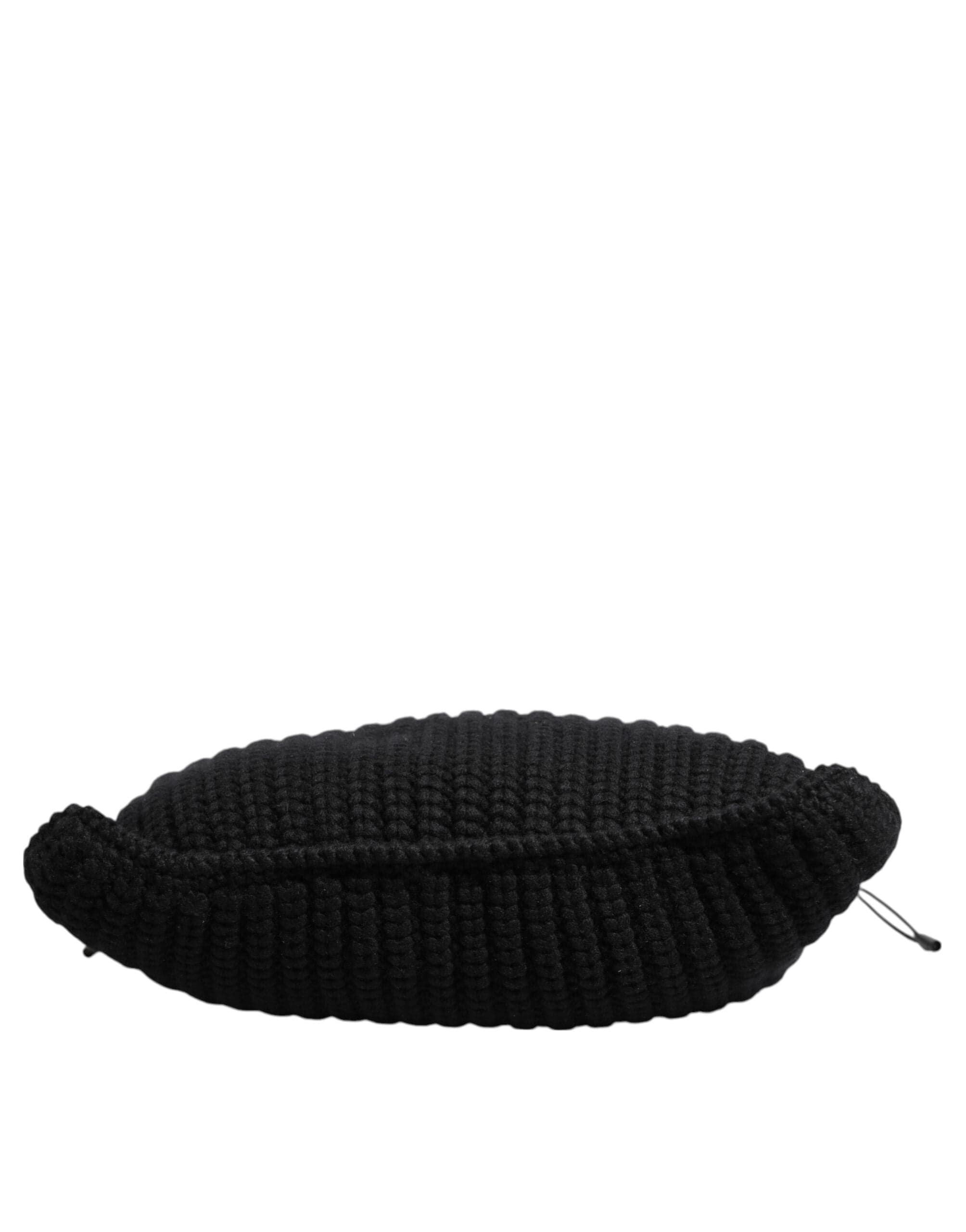 Black Cashmere Knitted Leather Shoulder Women Borse Bag - 5