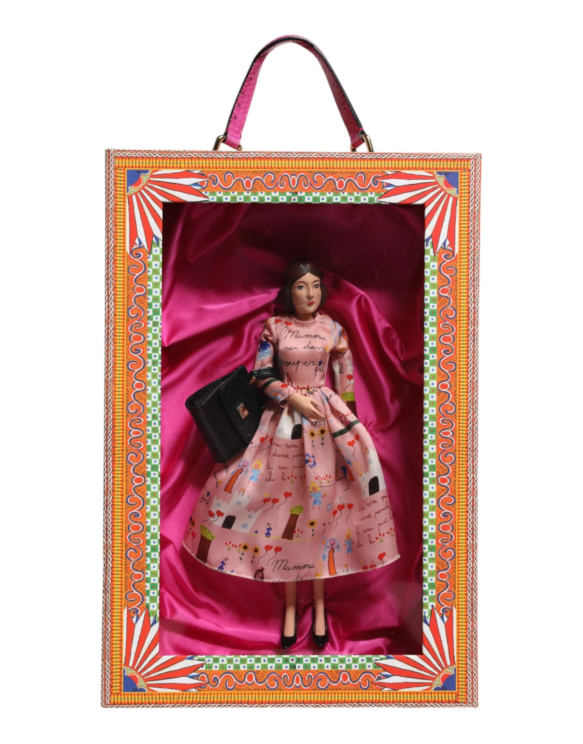 Pink Dress Ceramic Porcelain Fashion Leather Sicily Dolls - 2